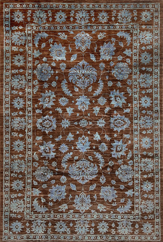 6x9 brown handmade oushak contemporary turkish rug for living room bedroom dining. Oriental rug shop san francisco palo alto.