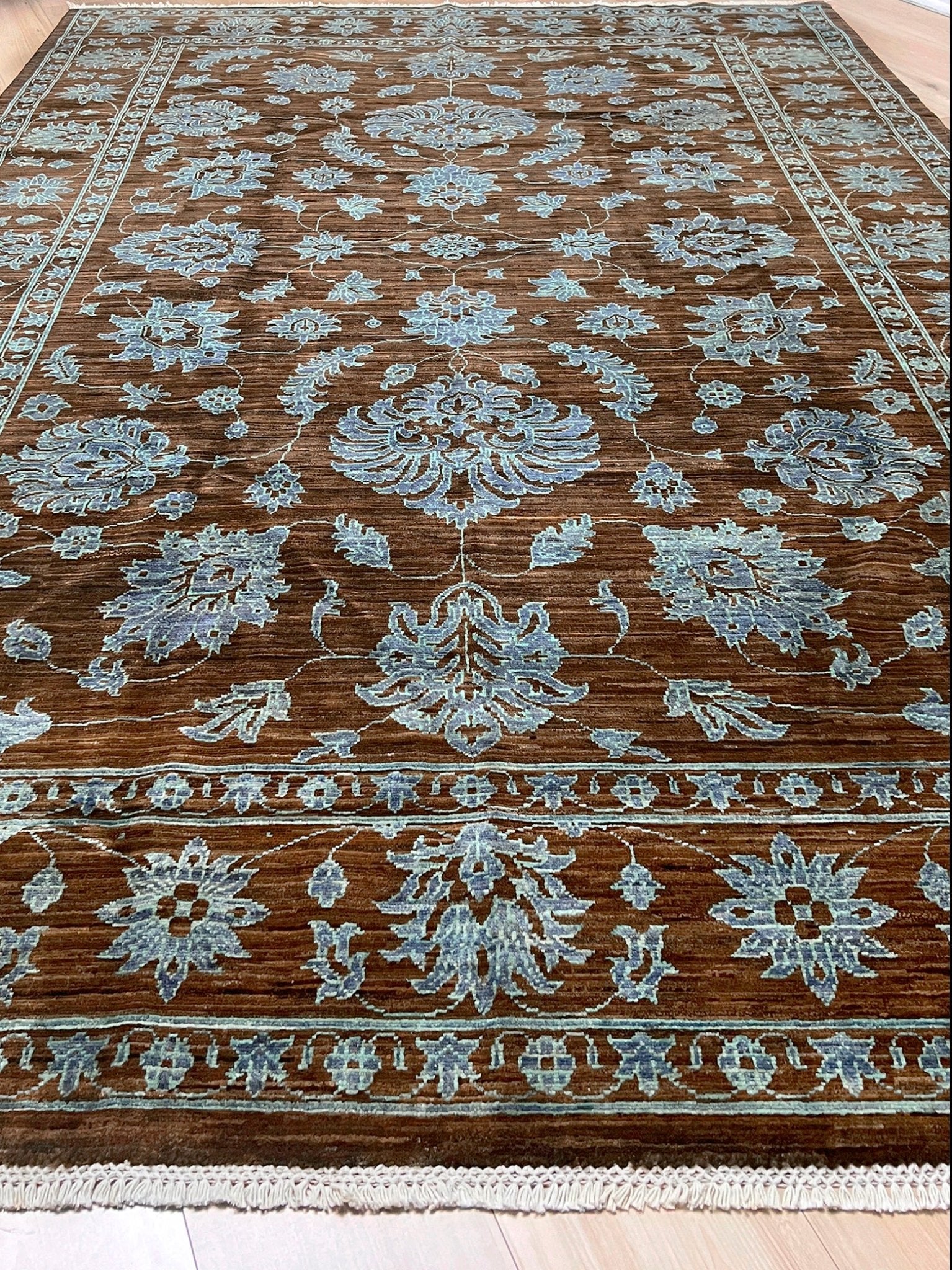 6x9 brown handmade oushak contemporary turkish rug for living room bedroom dining. Oriental rug shop san francisco palo alto.