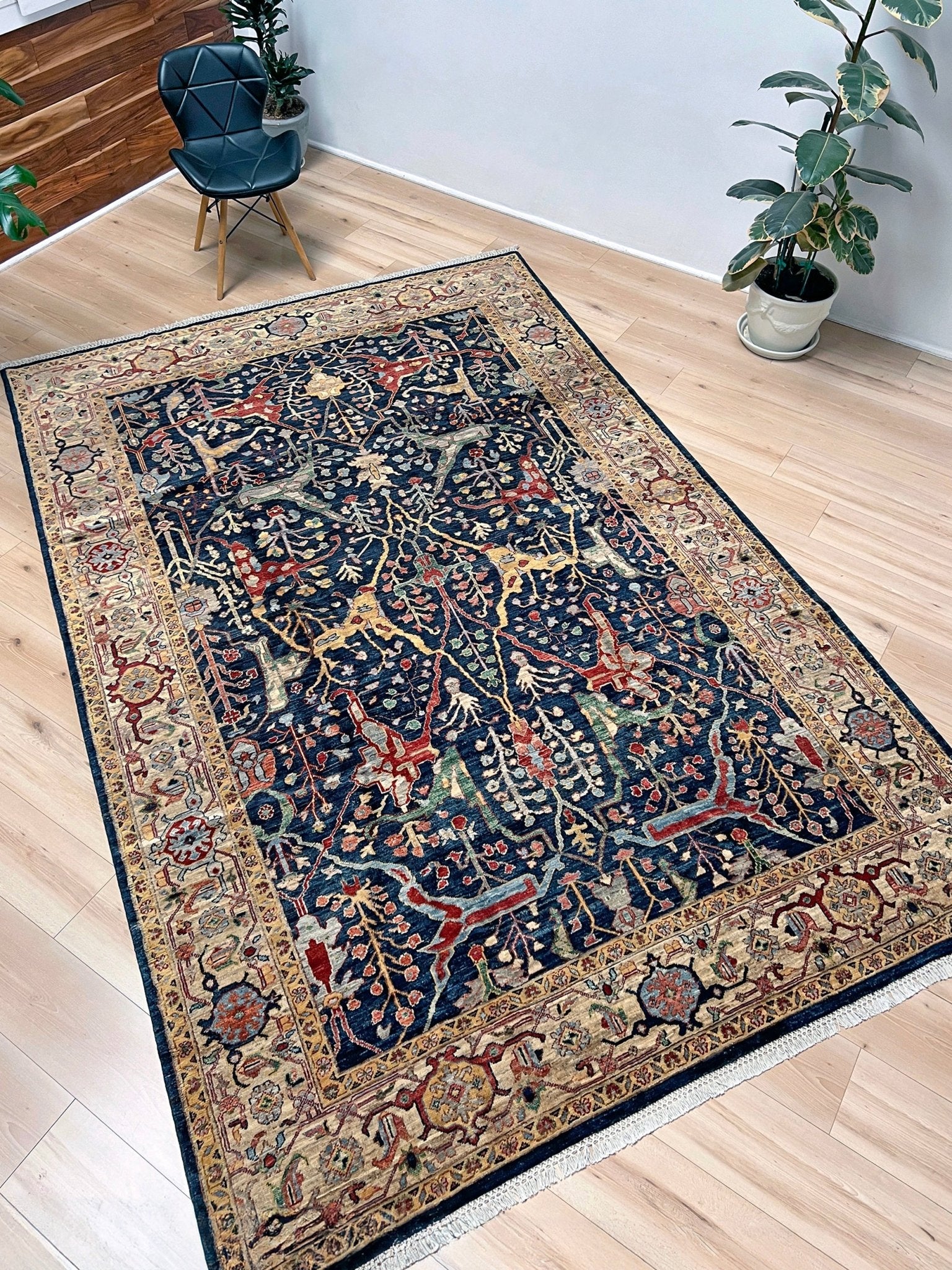 7x9 navy blue bidjar garrus handmade oriental rug shop san francisco bay area. living room Luxury exquisite rug shop palo alto menlo park