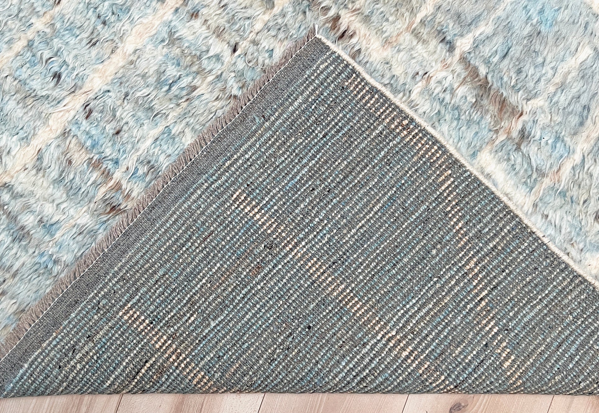 Moroccan Shag minimalist rug wool handmade 10x14 large area rug. Rug shop San Francisco Bay Area. Buy rug online.