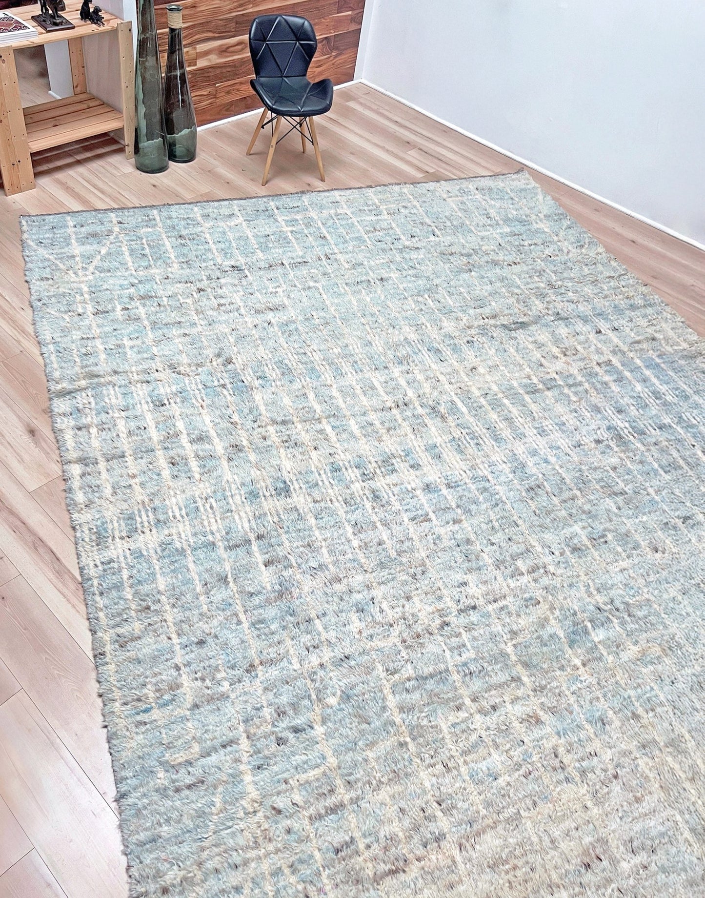 Moroccan Shag minimalist rug wool handmade 10x14 large area rug. Rug shop San Francisco Bay Area. Buy rug online.
