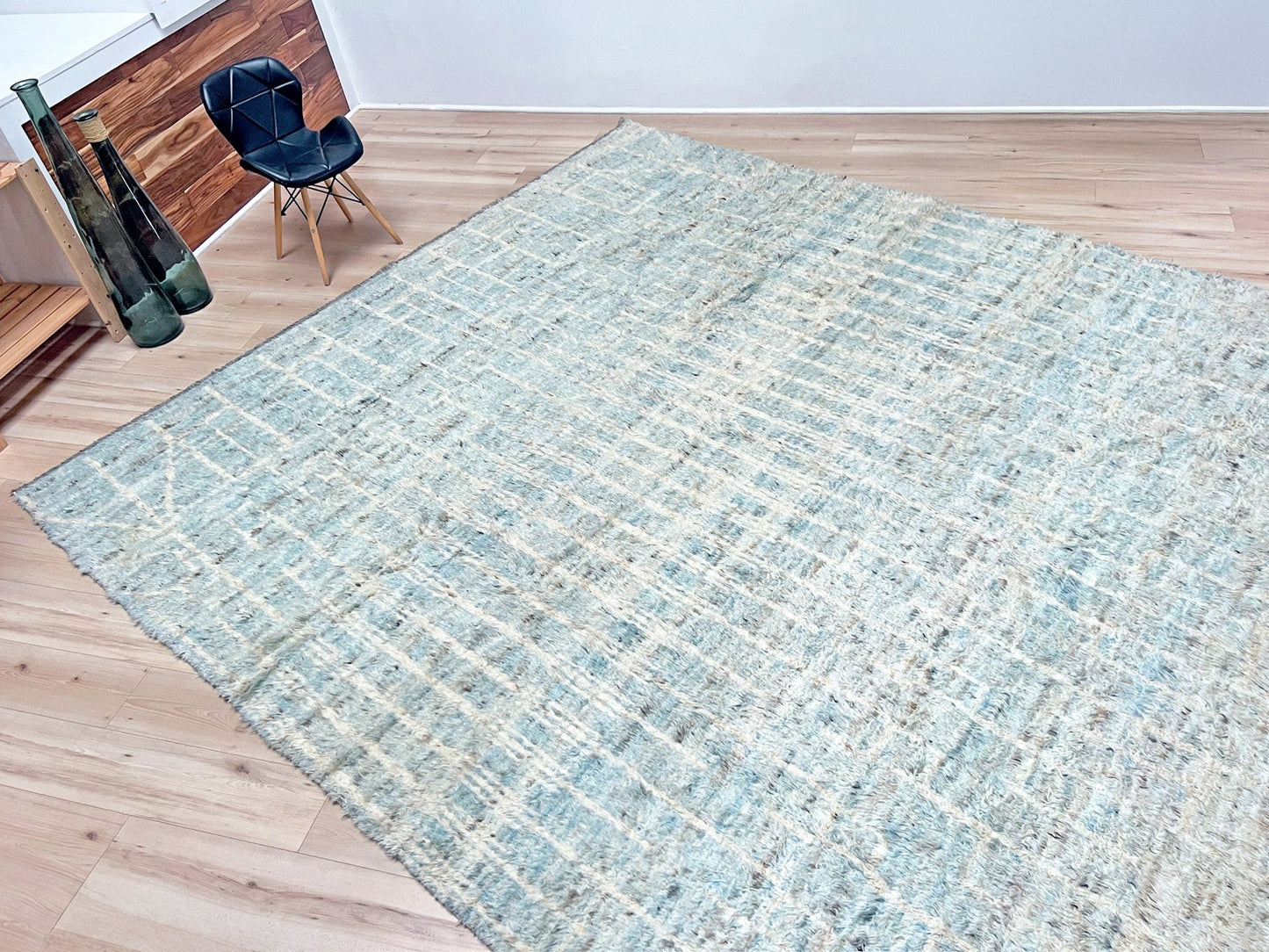 Moroccan Shag minimalist rug wool handmade 10x14 large area rug. Rug shop San Francisco Bay Area. Buy rug online.