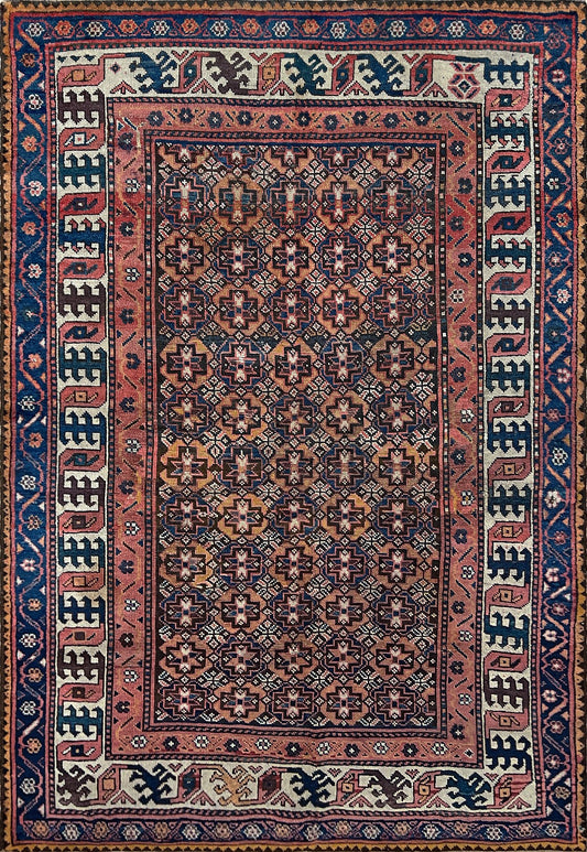 6x8 Kharaghan antique tribal persian Oriental rug shop San Francisco Bay Area. Handmade wool rug. Buy oriental rug online.