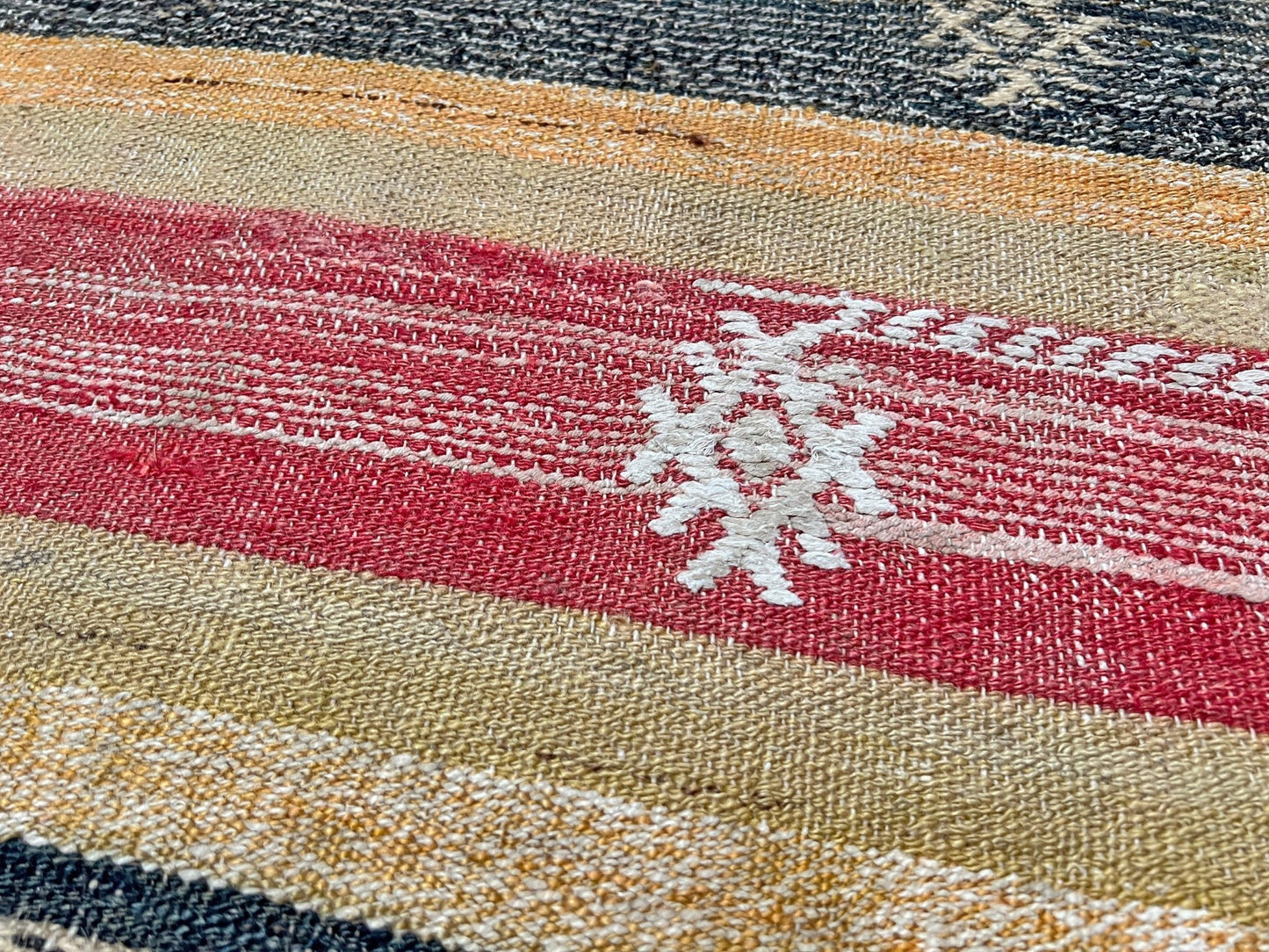 striped vintage turkish kilim rug shop san francisco bay area. Handmade wool flatweave rug for living room bedroom kitchen nursery.