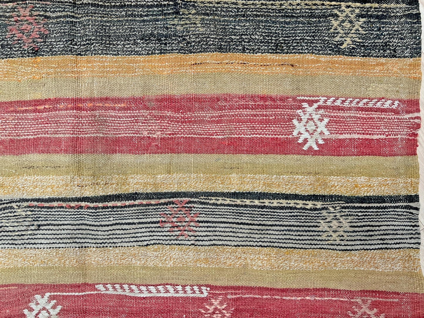 striped vintage turkish kilim rug shop san francisco bay area. Handmade wool flatweave rug for living room bedroom kitchen nursery.