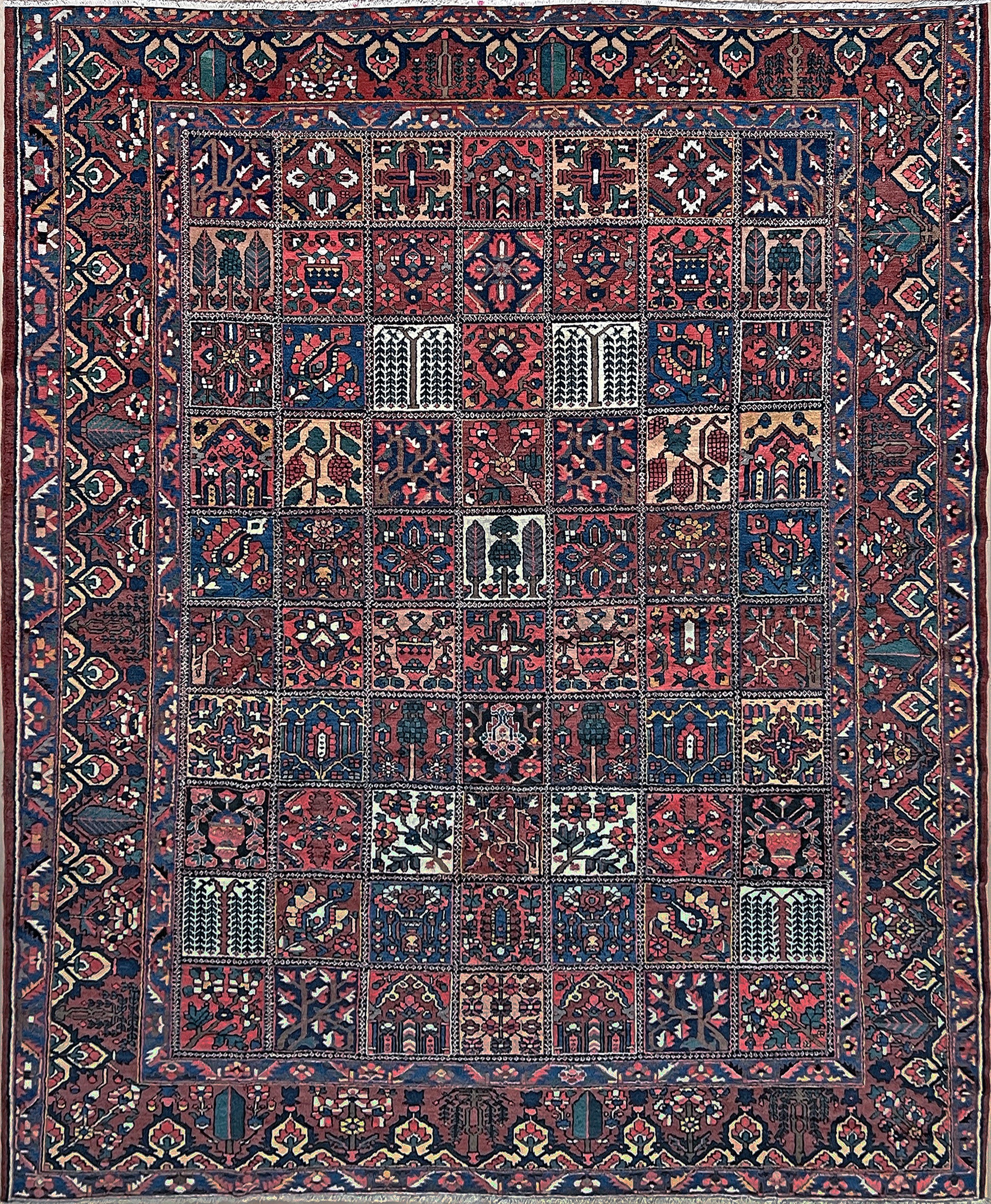 bakhtiari handmade area rug. 10x14 persian rug for living room. Luxury living room rug shop palo alto menlo park. Oriental rug shop san francisco bay area.