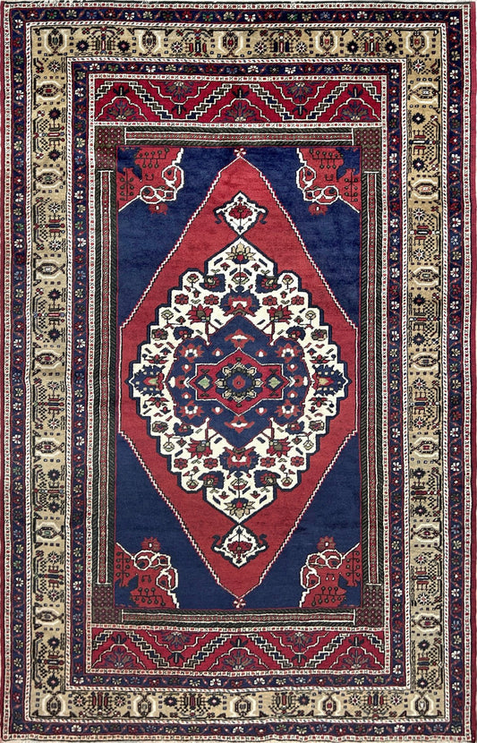 6x10 Blue Vintage Turkish Taspinar Rug Shop San Francisco Bay Area Palo Alto Berkeley. Handmade Wool Area Carpet Rug for Living Room, Dining, Kitchen, Bedroom. Free Shipping