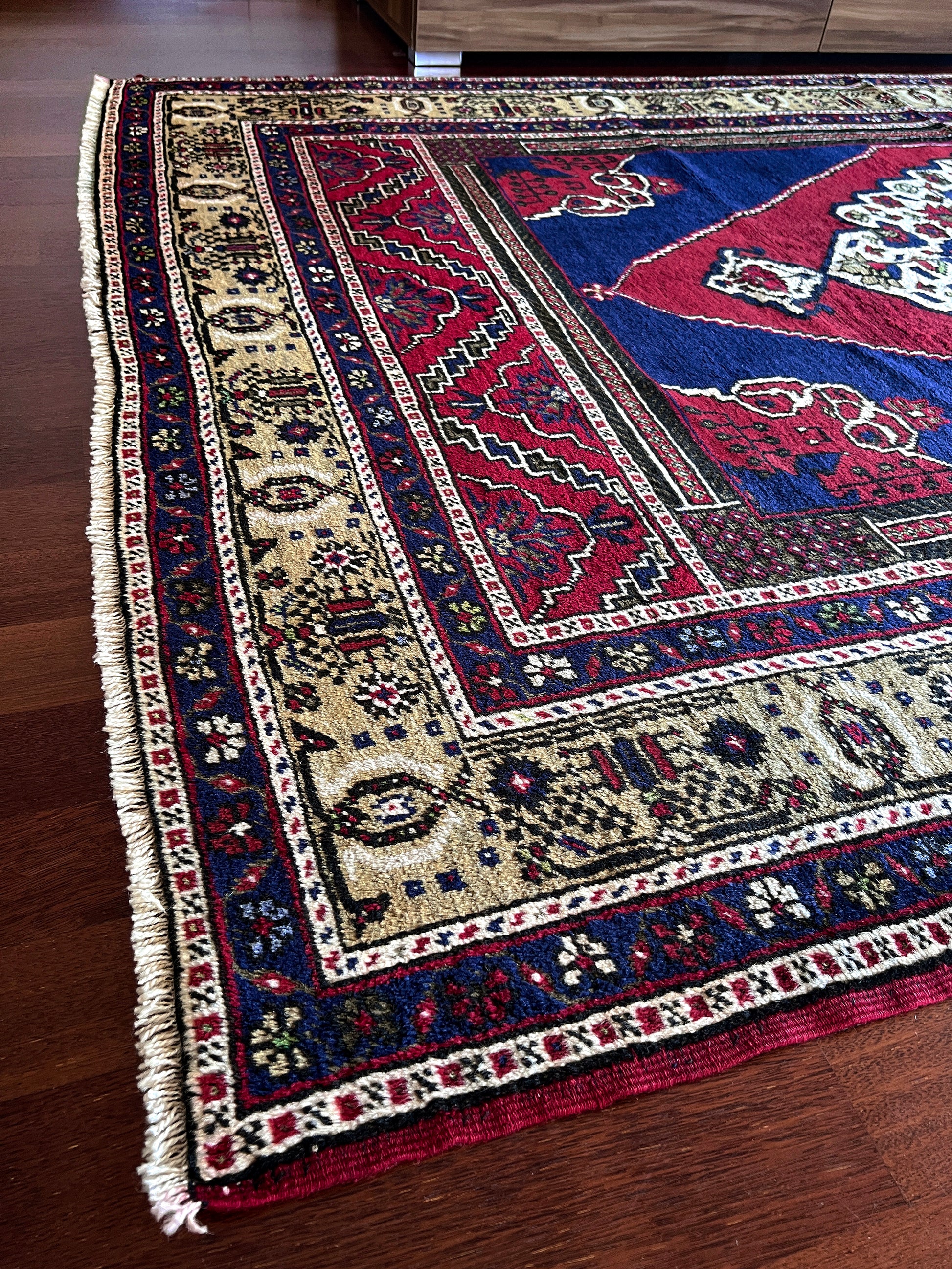 6x10 Blue Vintage Turkish Taspinar Rug Shop San Francisco Bay Area Palo Alto Berkeley. Handmade Wool Area Carpet Rug for Living Room, Dining, Kitchen, Bedroom. Free Shipping