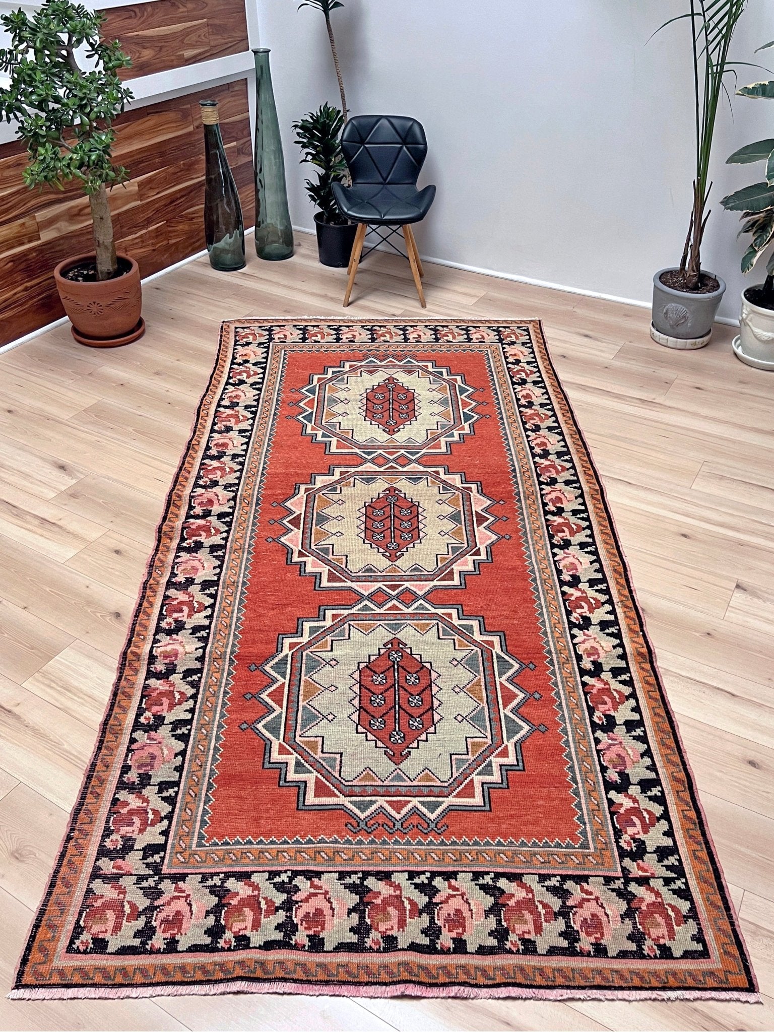 4x10 derbend karabagh caucasian handmade vintage rug shop San Francisco Bay Area. Wide runner handmade wool rug. Buy rug online