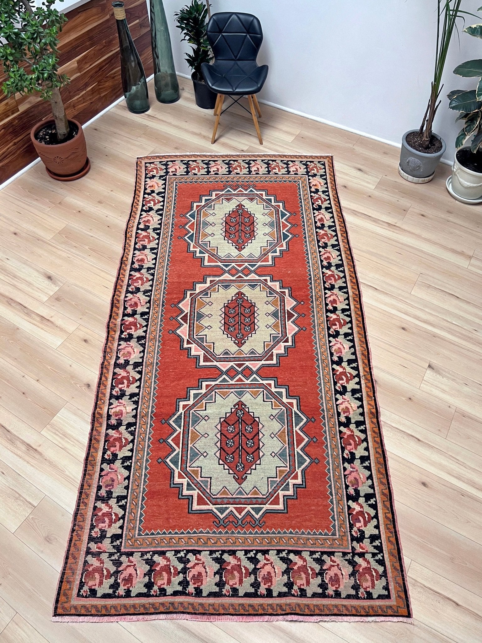 4x10 derbend karabagh caucasian handmade vintage rug shop San Francisco Bay Area. Wide runner handmade wool rug. Buy rug online