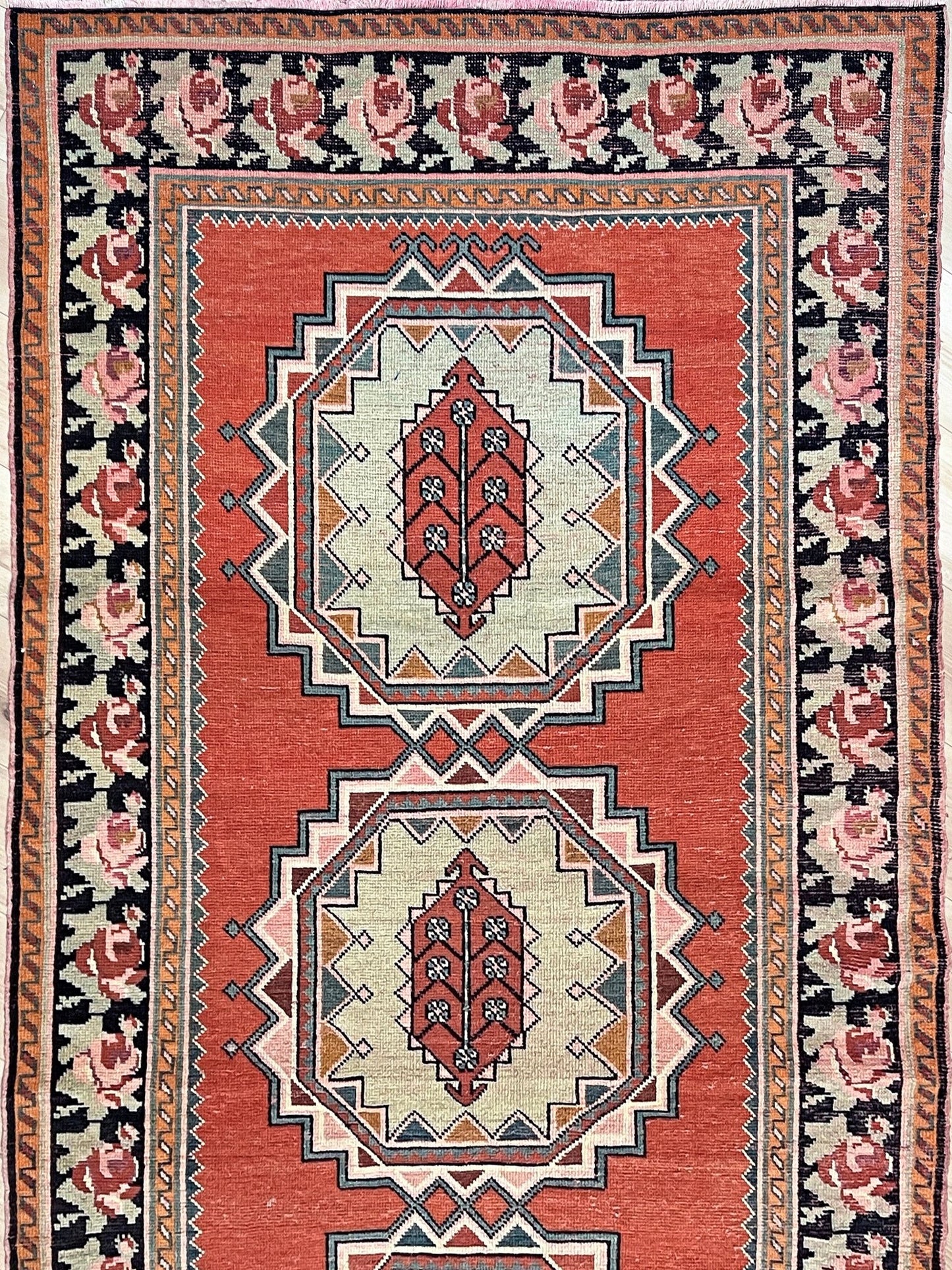 4x10 derbend karabagh caucasian handmade vintage rug shop San Francisco Bay Area. Wide runner handmade wool rug. Buy rug online