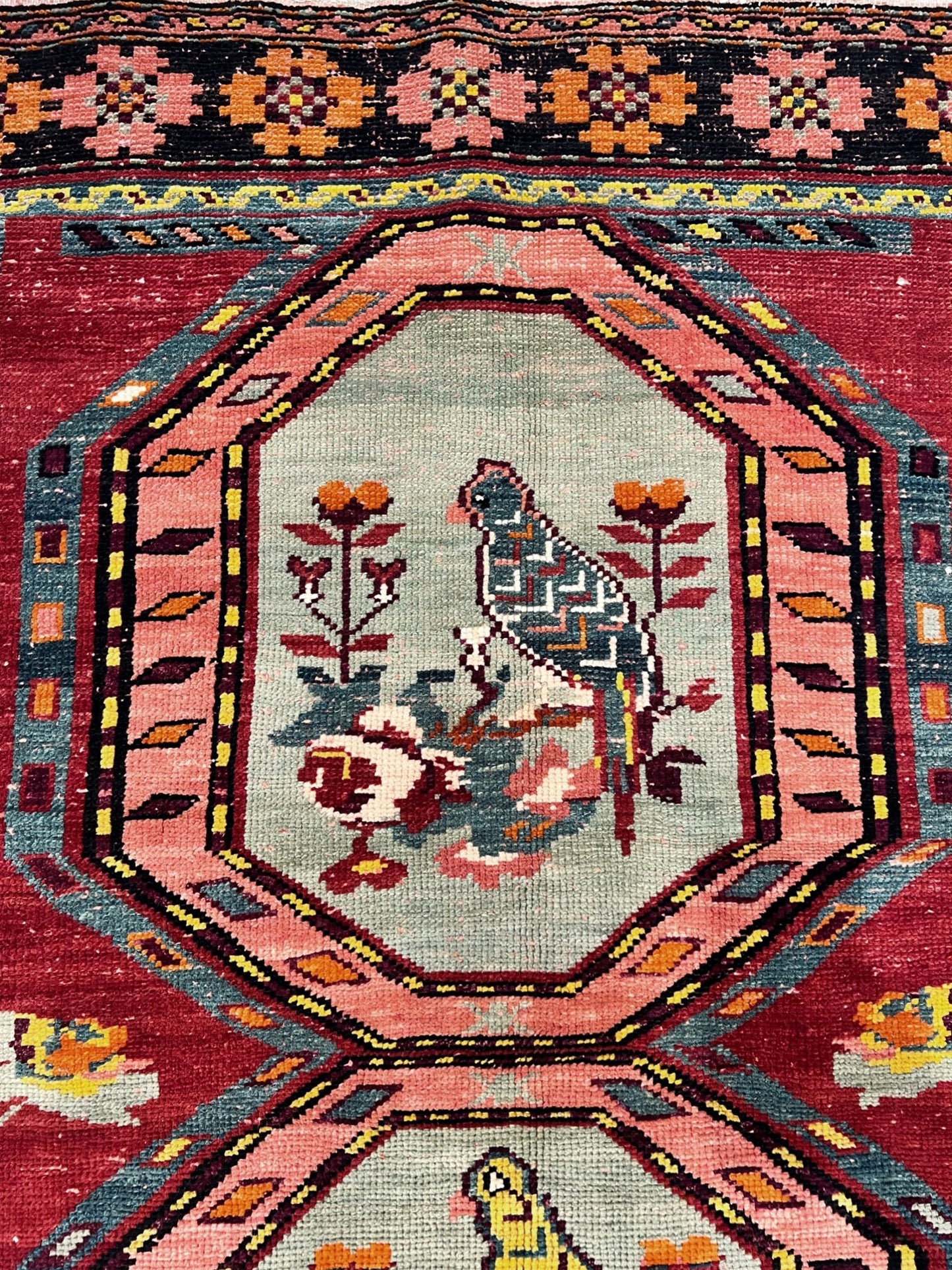 4x9 Semi-antique Derbend Caucasian wide runner Rug for hallway entryway living room, dining, kitchen, bedroom. Oriental Rug Shop San Francisco Bay Area, Portland, Seattle, Berkeley.Free shipping