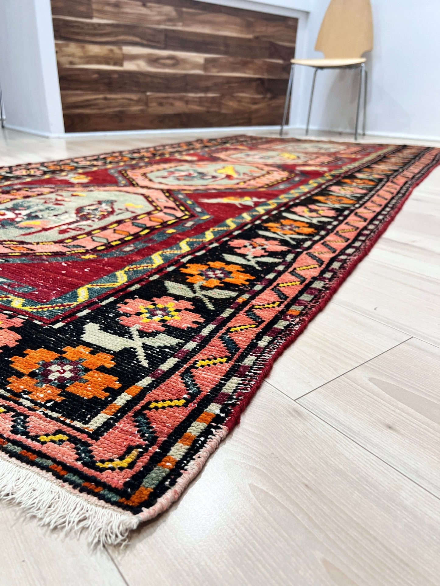 4x9 Semi-antique Derbend Caucasian wide runner Rug for hallway entryway living room, dining, kitchen, bedroom. Oriental Rug Shop San Francisco Bay Area, Portland, Seattle, Berkeley.Free shipping