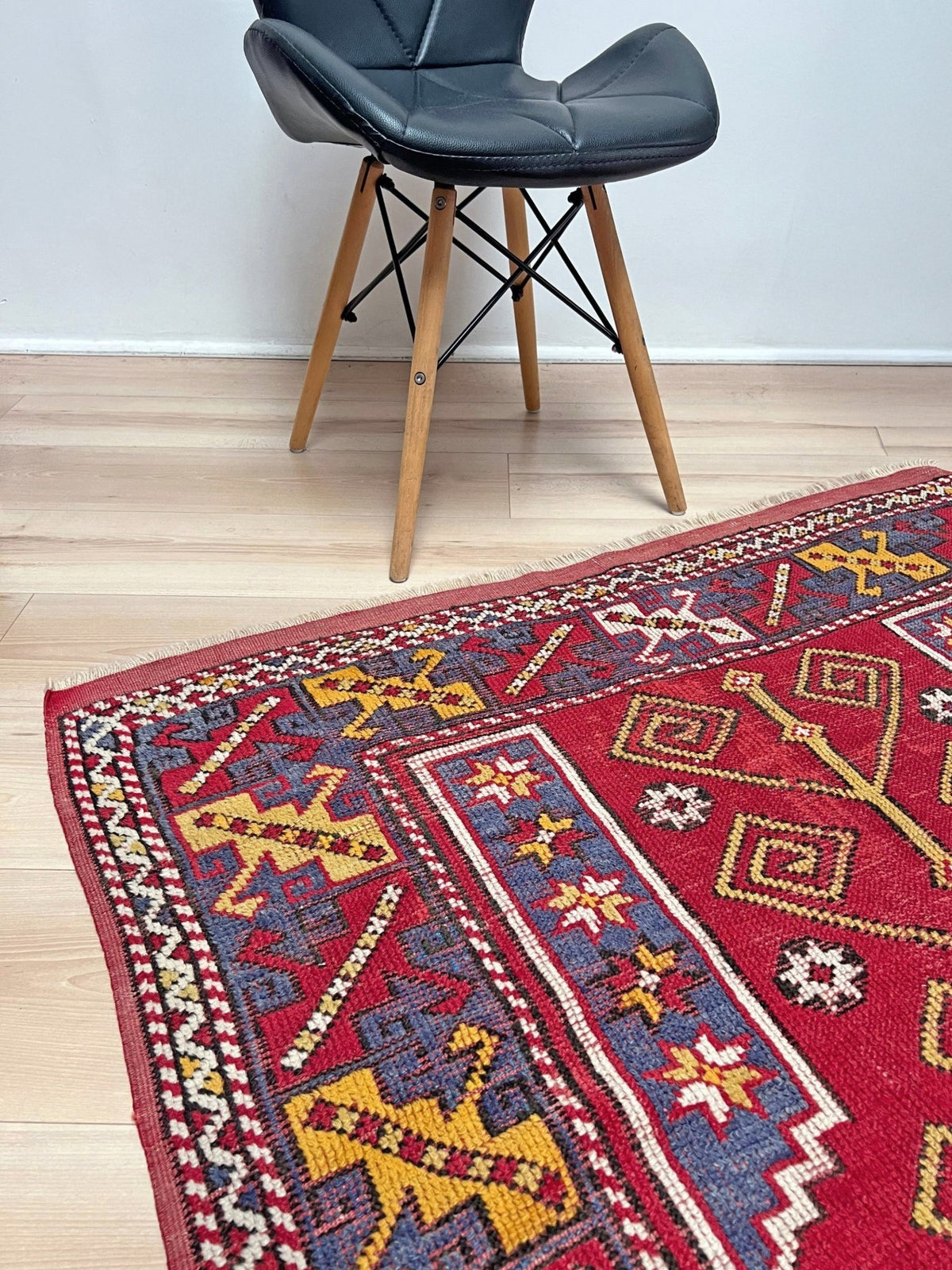 4x6 Canakkale vintage turkish rug Handmade wool scatter accent rug for nursery living room bedroom Turkish rug shop san francisco bay area