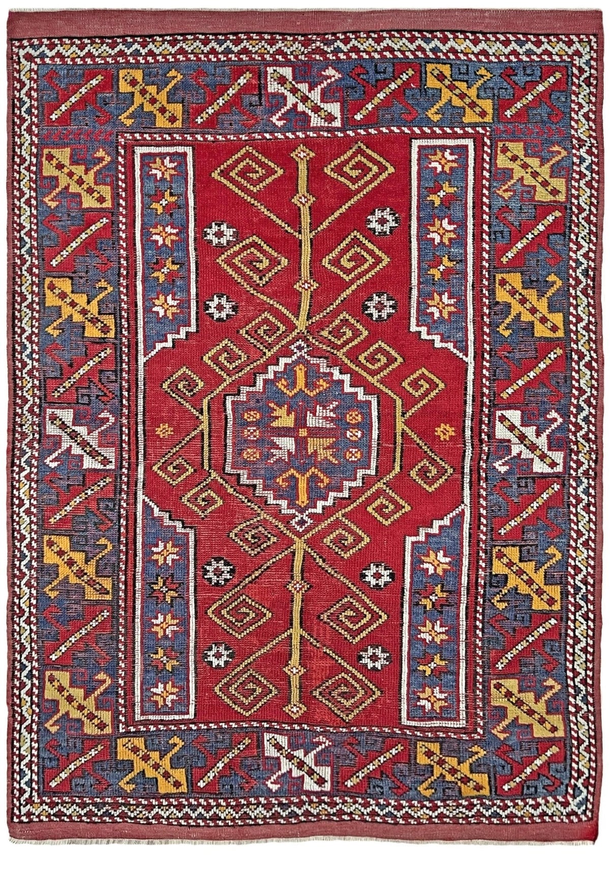 4x6 Canakkale vintage turkish rug Handmade wool scatter accent rug for nursery living room bedroom Turkish rug shop san francisco bay area