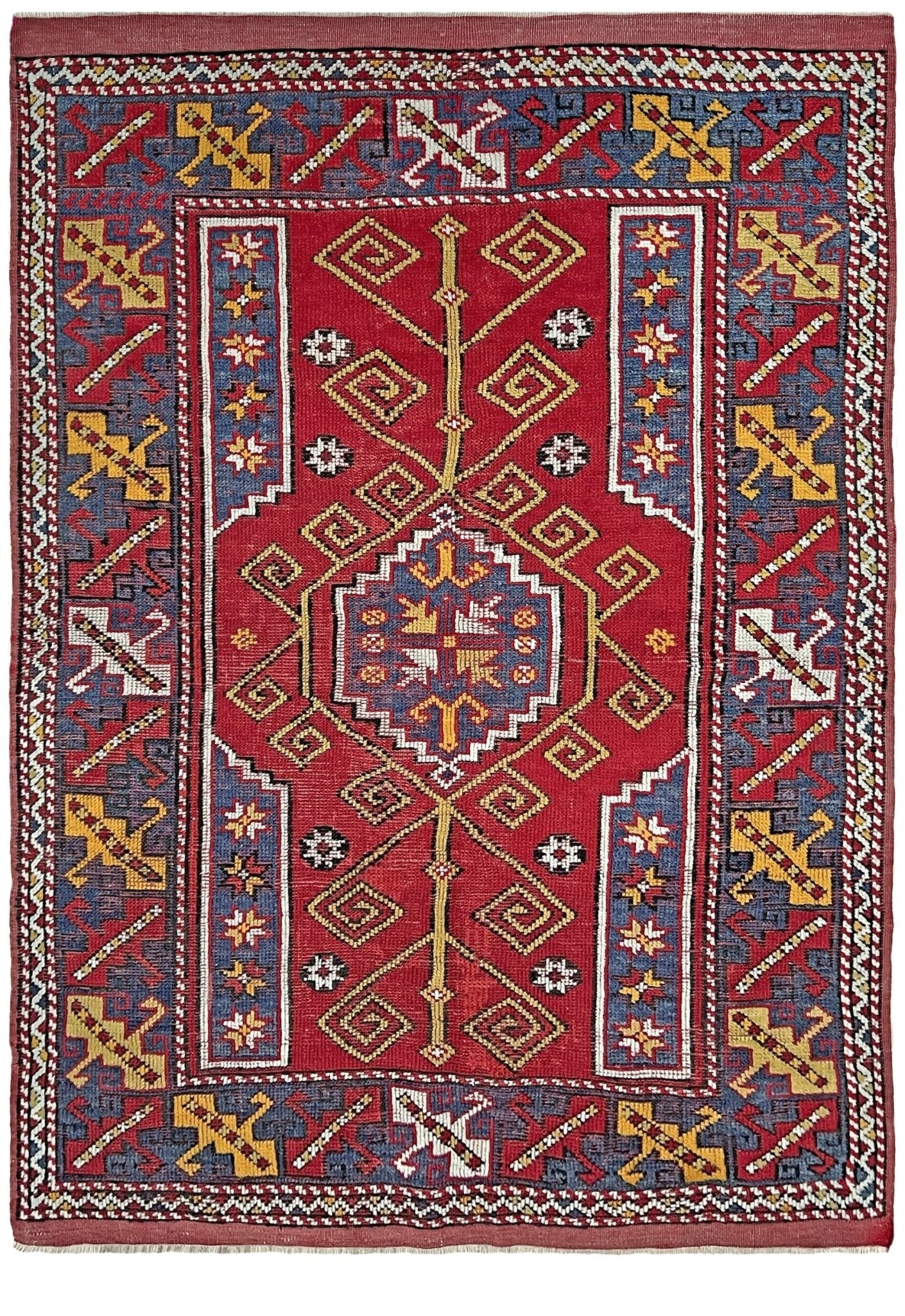 4x6 Canakkale vintage turkish rug Handmade wool scatter accent rug for nursery living room bedroom Turkish rug shop san francisco bay area