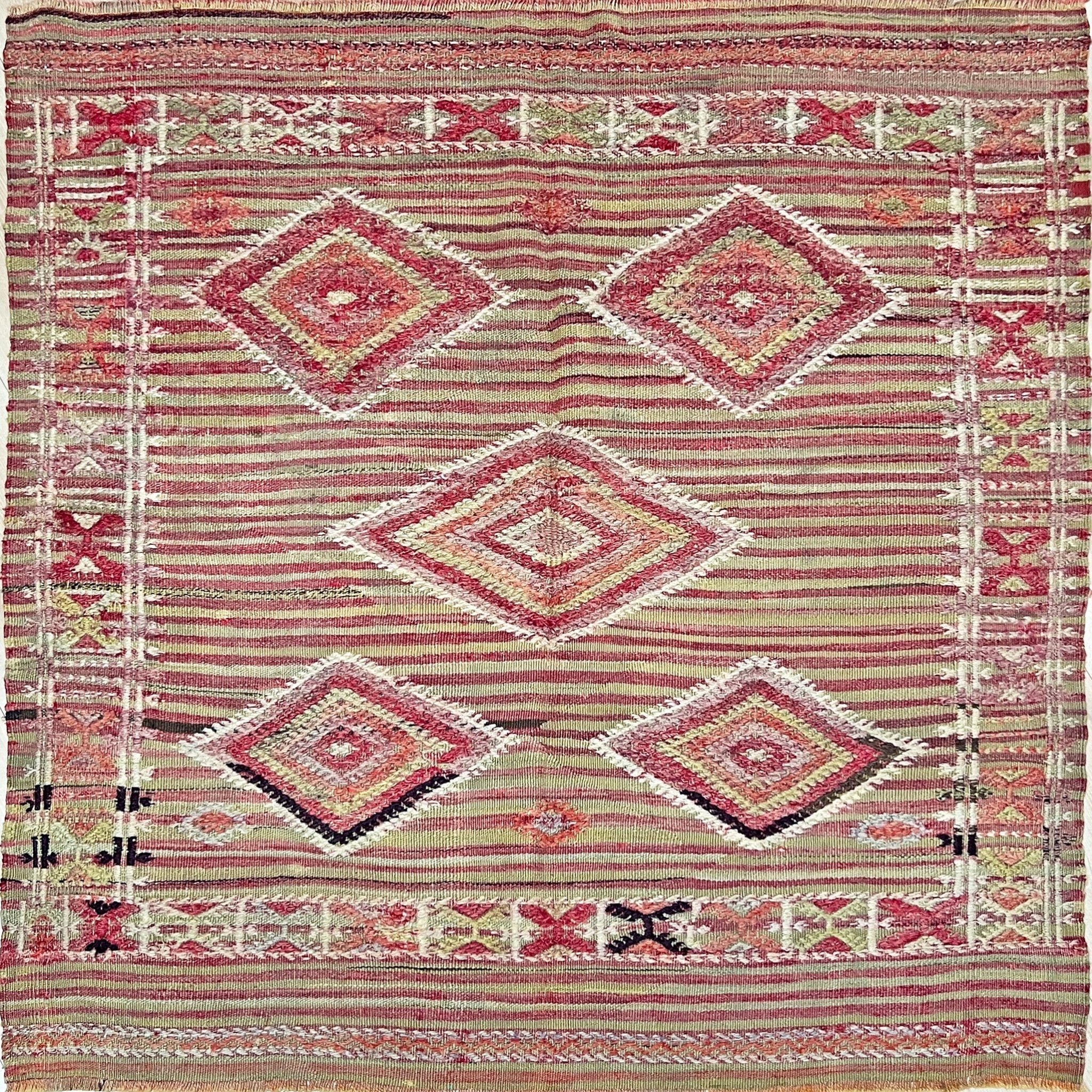 Square Handmade Vintage Turkish Kilim Rug Shop Berkeley CA – INDIGO Rugs