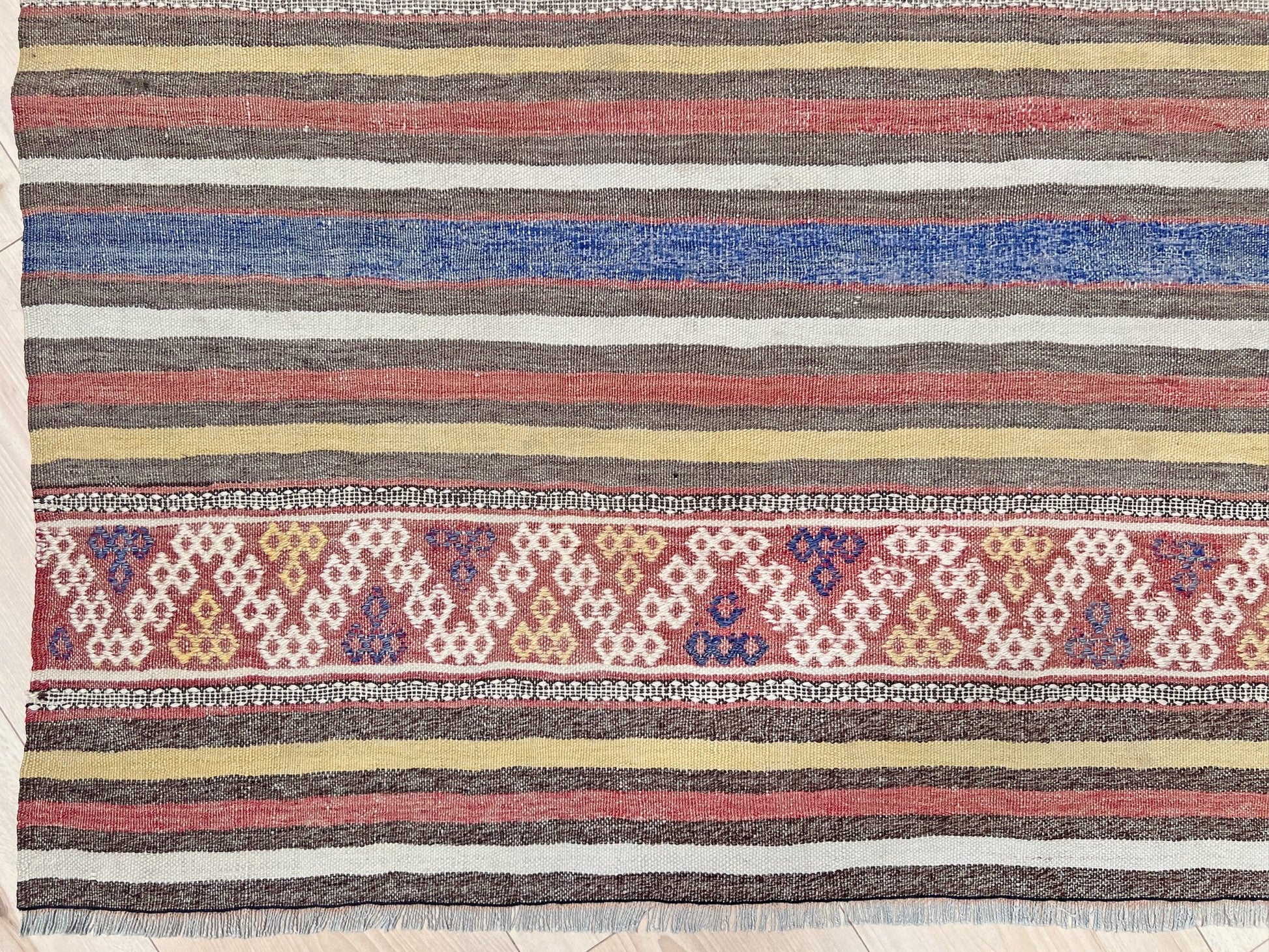 striped vintage turkish kilim rug  shop san francisco bay area. Handmade wool flatweave rug living room, bedroom kitchen nursery