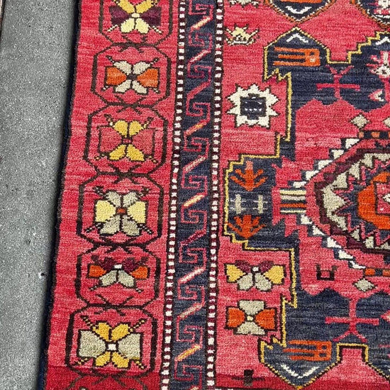 3x7 Derbend Caucasian vintage wide runner handmade rug. Oriental rug shop San francisco bay area. Buy rug online free shipping