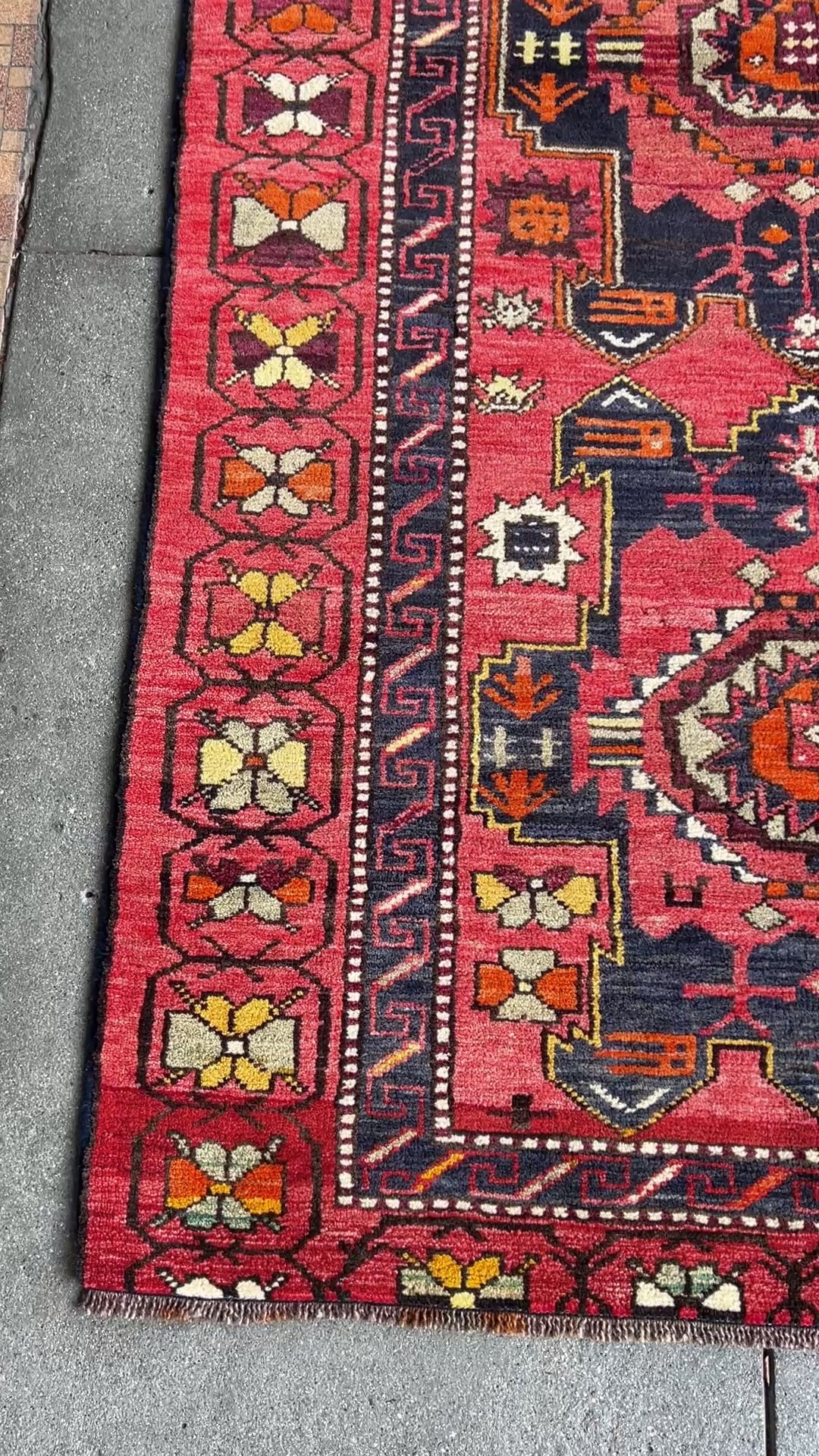 3x7 Derbend Caucasian vintage wide runner handmade rug. Oriental rug shop San francisco bay area. Buy rug online free shipping