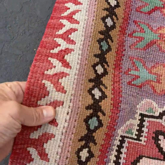 8x11 dusty rose red pink antique oushak turkish kilim flatweave rug shop san francisco bay area, berkeley. Buy kilim online free shipping to USA, Canada