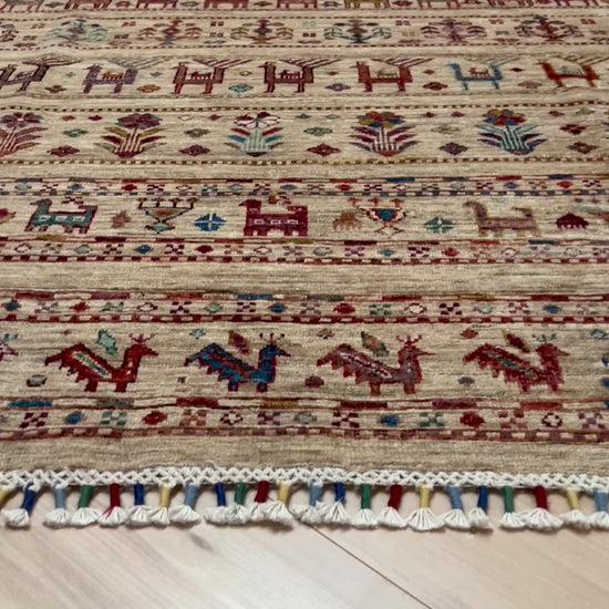 Khorjin  Minimalistic Tribal Handmade Rug for living room bedroom dining. Buy Handmade Oriental Rug shop San Francisco Bay Area. Buy Handmade Wool Large rug online free shipping USA Canada.