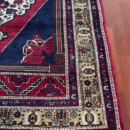 6x10 Blue Vintage Turkish Taspinar Rug Shop San Francisco Bay Area Palo Alto Berkeley. Handmade Wool Area Carpet Rug for Living Room, Dining, Kitchen, Bedroom. Free Shipping