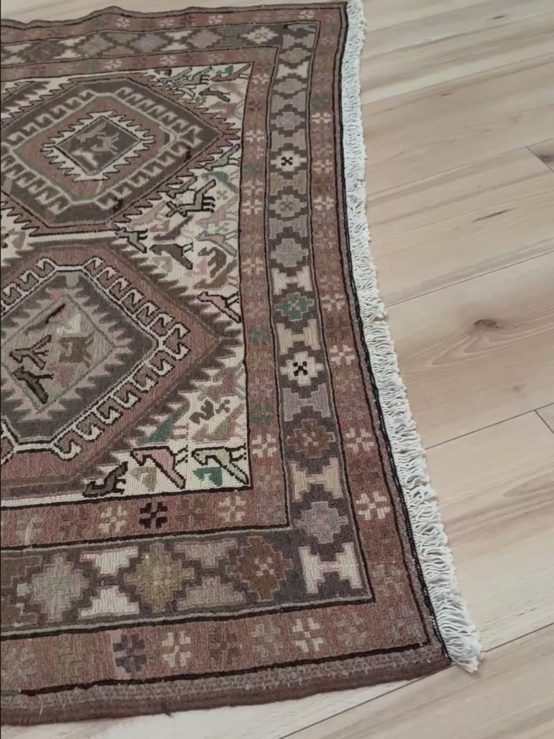 Vintage shahsavan persian soumak rug 4x6 earthy tribal flatweave runner handmade wool geometric nomadic rug