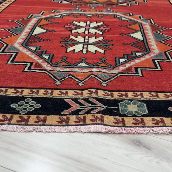 Semi-antique Derbend Caucasian rug from Azerbaijan. Wide Runner rug for hallway, living room, bedroom, study, dining, office. Oriental rug store San Francisco Bay Area. Buy rug online free shipping to USA, Canada.