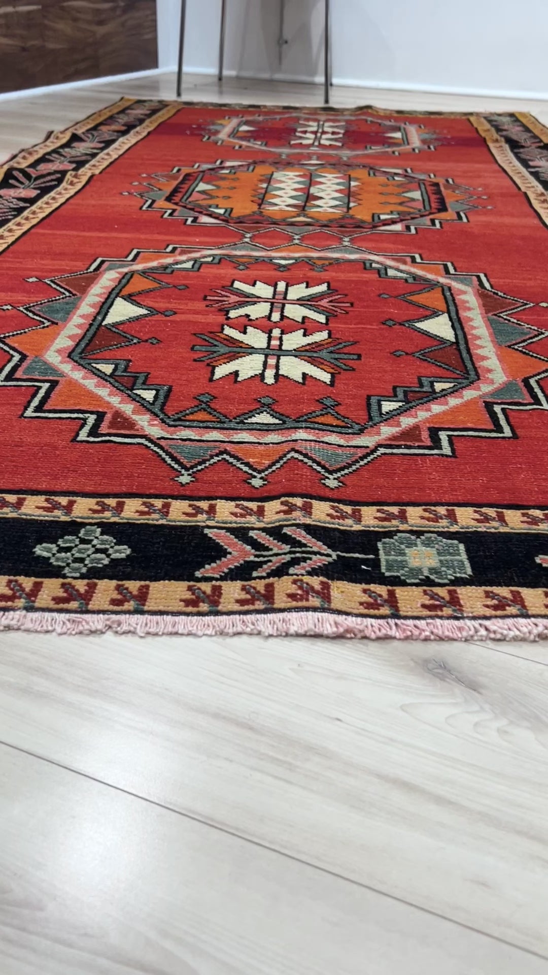 Semi-antique Derbend Caucasian rug from Azerbaijan. Wide Runner rug for hallway, living room, bedroom, study, dining, office. Oriental rug store San Francisco Bay Area. Buy rug online free shipping to USA, Canada.