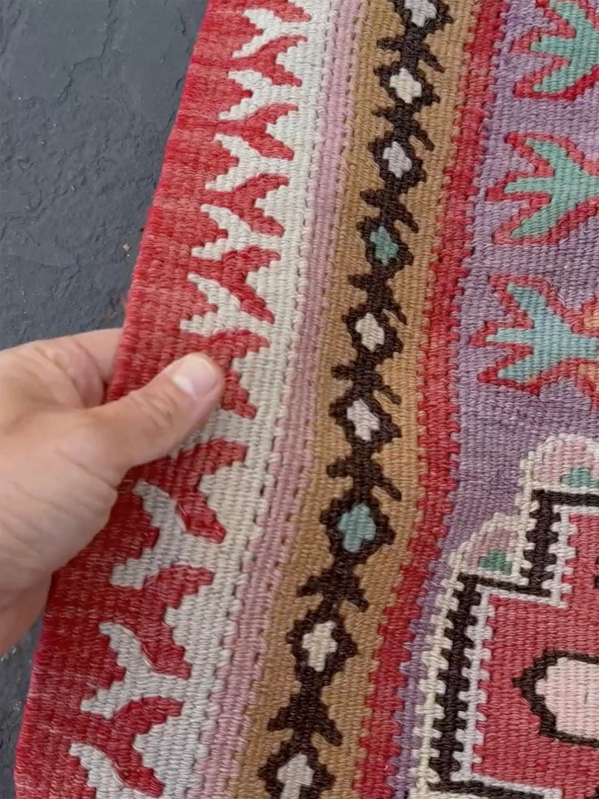 8x11 dusty rose red pink antique oushak turkish kilim flatweave rug shop san francisco bay area, berkeley. Buy kilim online free shipping to USA, Canada