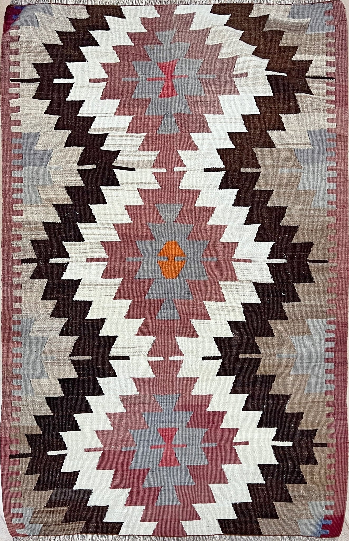 Navajo style turkish kilim rug shop san francisco bay area. Handmade wool flatweave rug