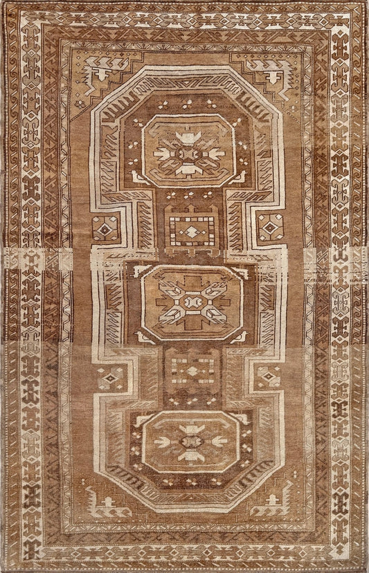 6x9 top quality vintage Kurdish transitional muted rug with rich character, perfect for bedroom, living room, or dining room decor — from the best rug shop in San Mateo, SF Bay Area, with free shipping.