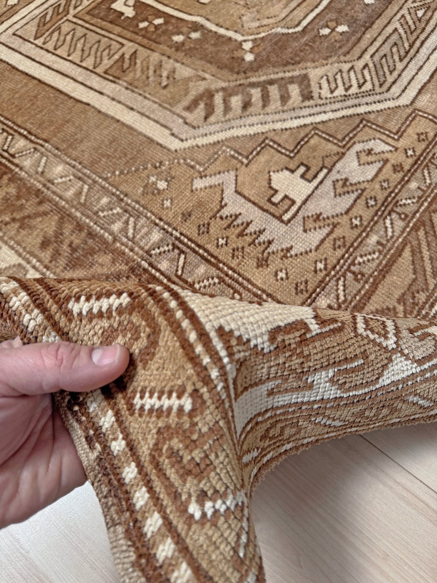 6x9 top quality vintage Kurdish transitional muted rug with rich character, perfect for bedroom, living room, or dining room decor — from the best rug shop in San Mateo, SF Bay Area, with free shipping.