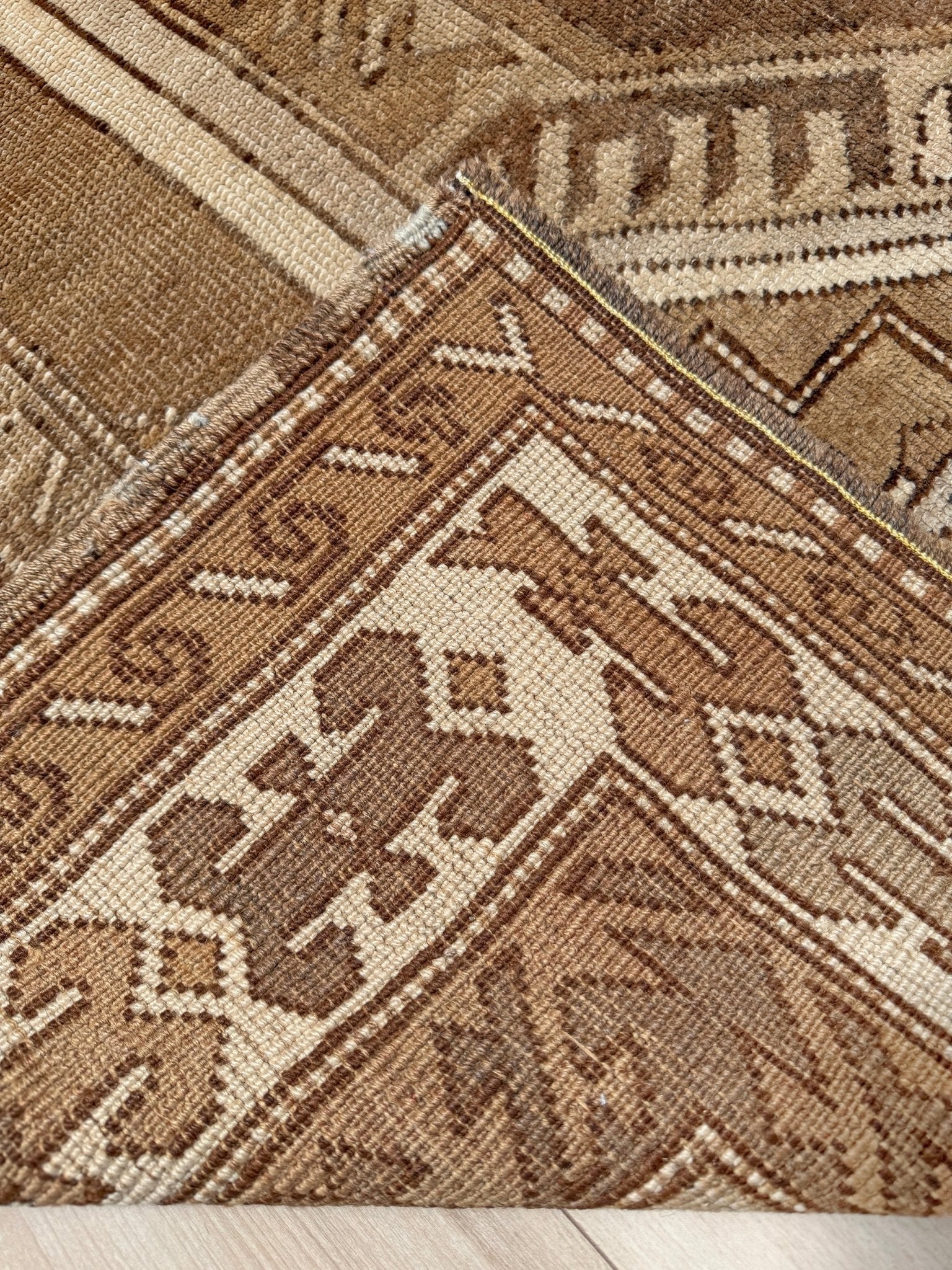 6x9 top quality vintage Kurdish transitional muted rug with rich character, perfect for bedroom, living room, or dining room decor — from the best rug shop in San Mateo, SF Bay Area, with free shipping.