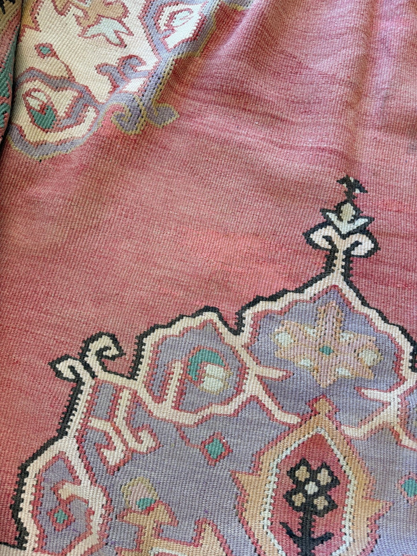 8x11 dusty rose red pink antique oushak turkish kilim flatweave rug shop san francisco bay area, berkeley. Buy kilim online free shipping to USA, Canada