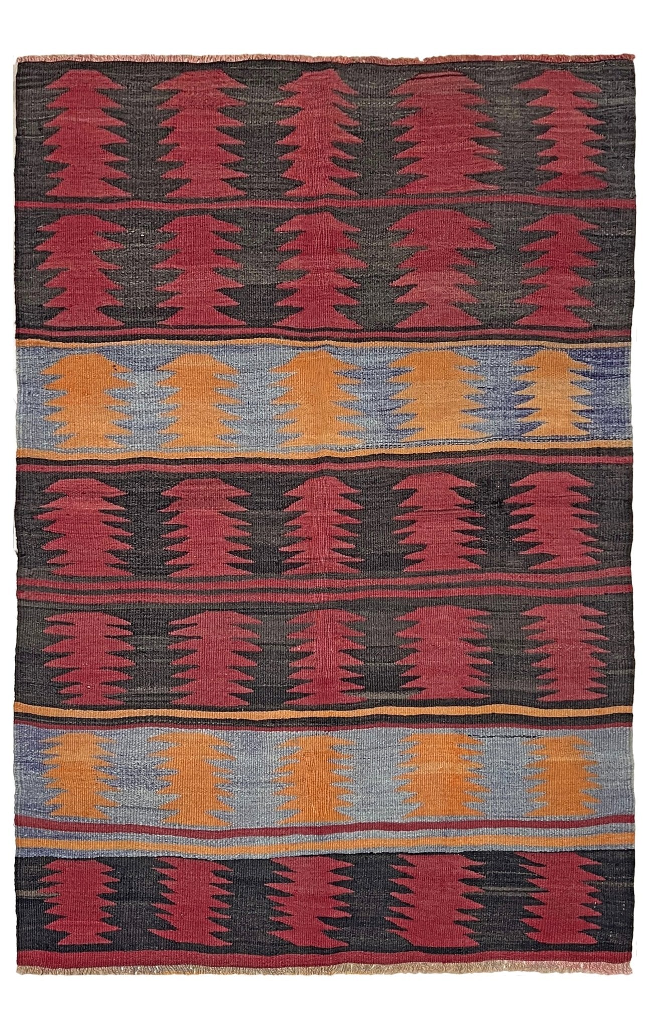 4x6 Vintage striped handmade turkish kilim rug shop. Wool Flatweave rug nursery kitchen bedroom