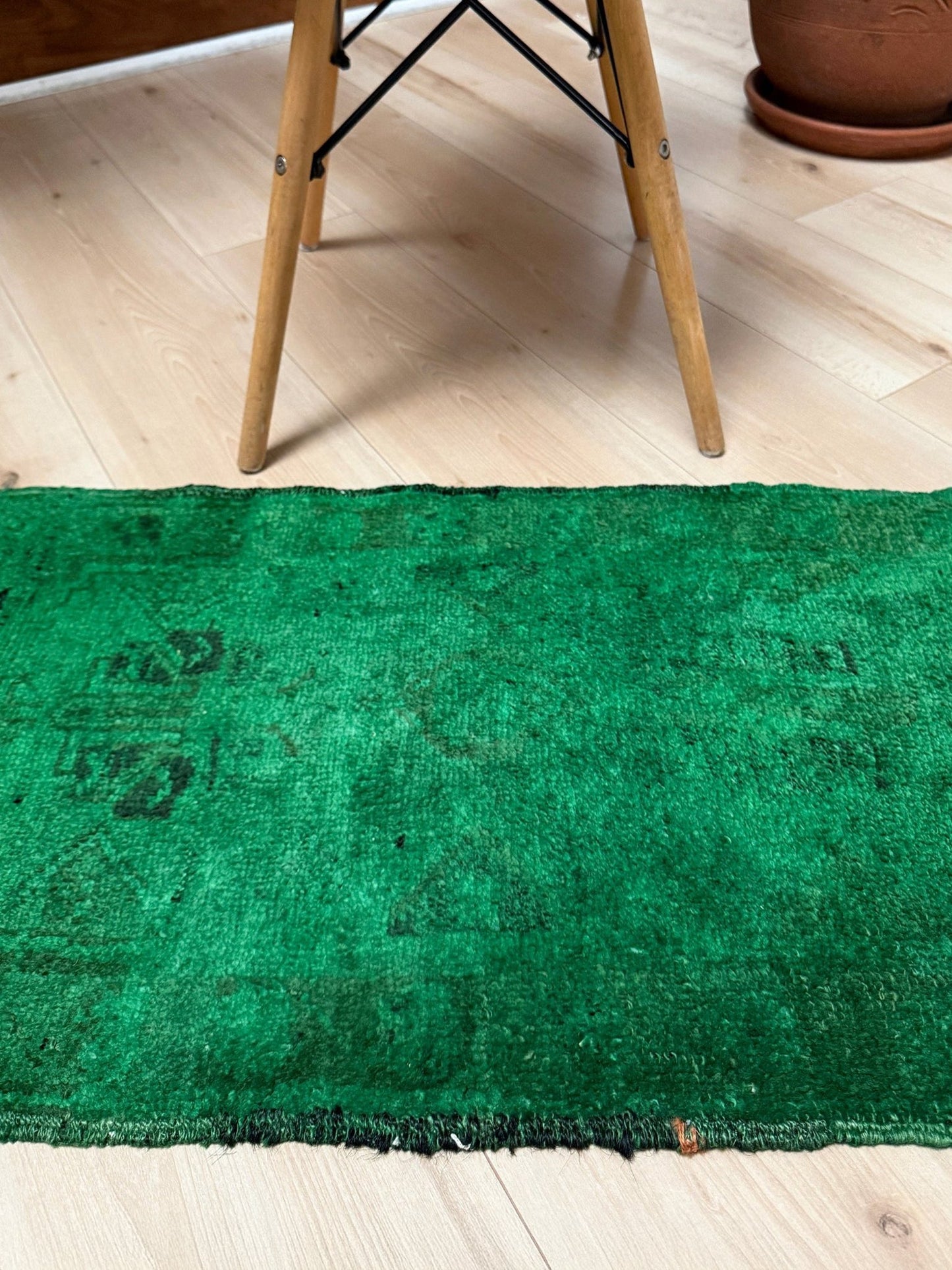 2X3 Green Handmade small turkish mini RUG FOR entry bathroom doorway kitchen under the desk. Wool carpet from the best rug shop san francisco bay area. Free shipping.