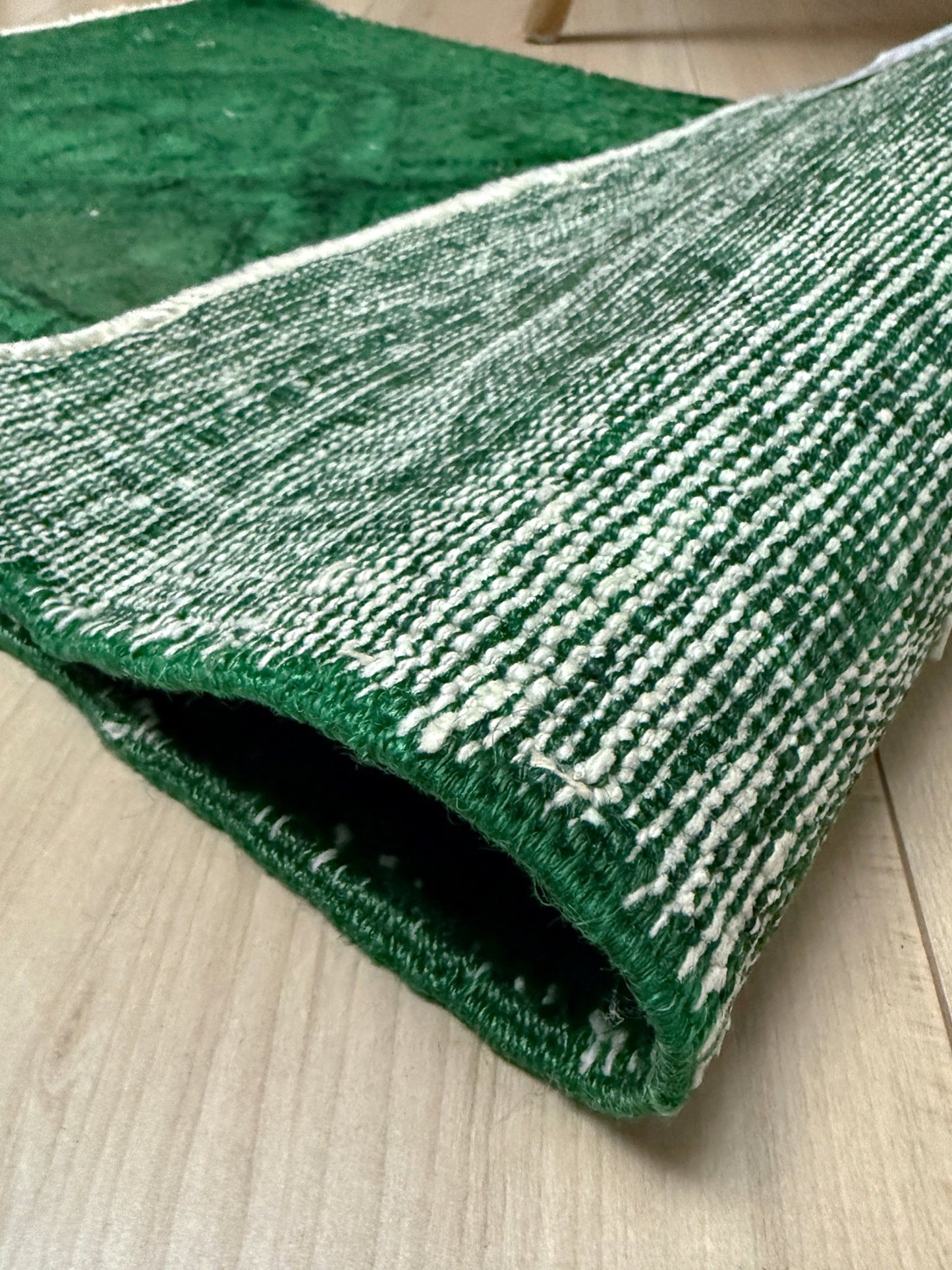 2X3 Green Handmade small turkish mini Bathroom Rug RUG FOR entry doorway kitchen under the desk. Wool carpet from the best rug shop san francisco bay area. Free shipping.