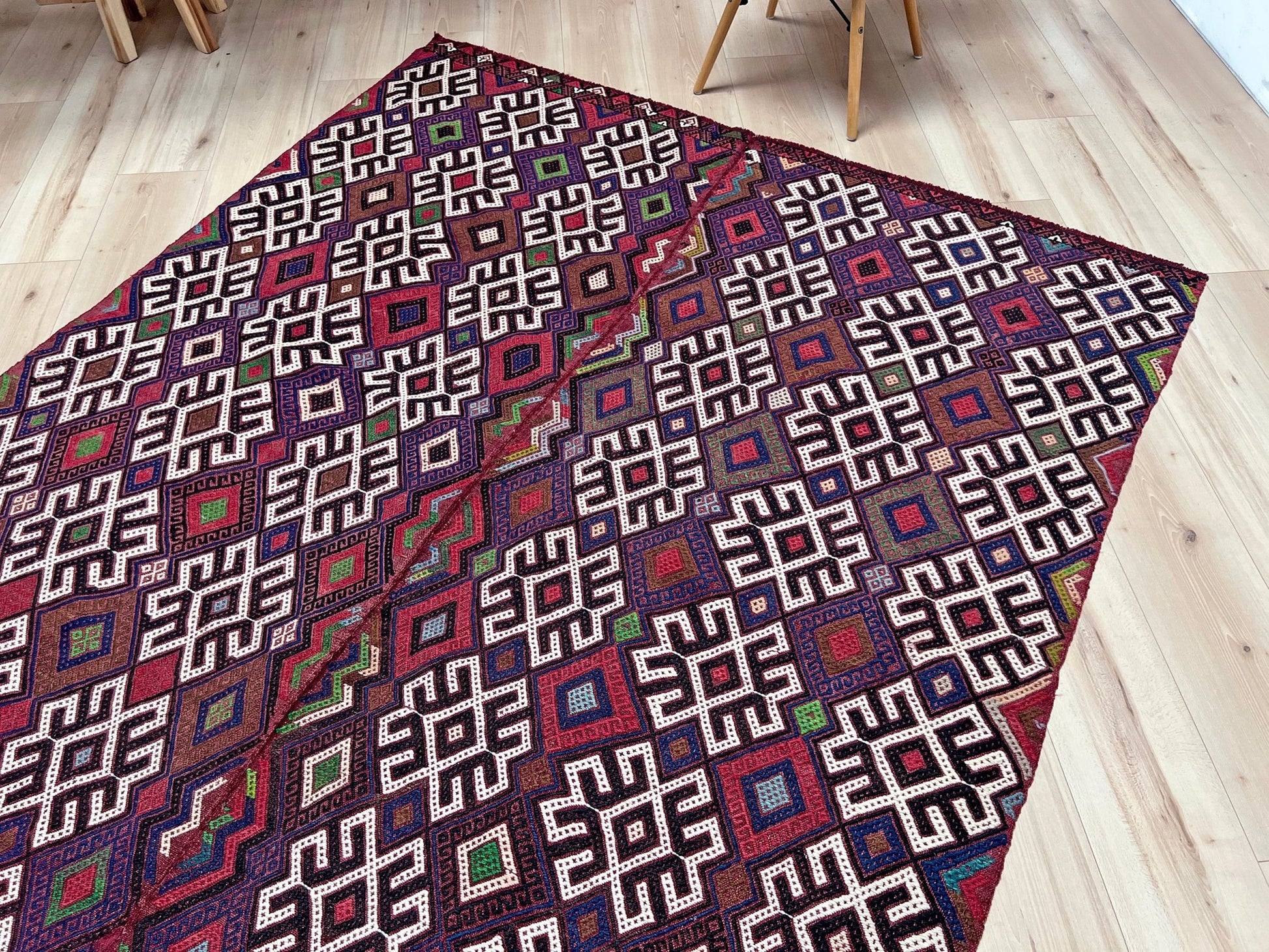 turkish tribal kilim rug shop san francisco bay area. Handmade wool fşatweave rug for living room, bedroom, nursery