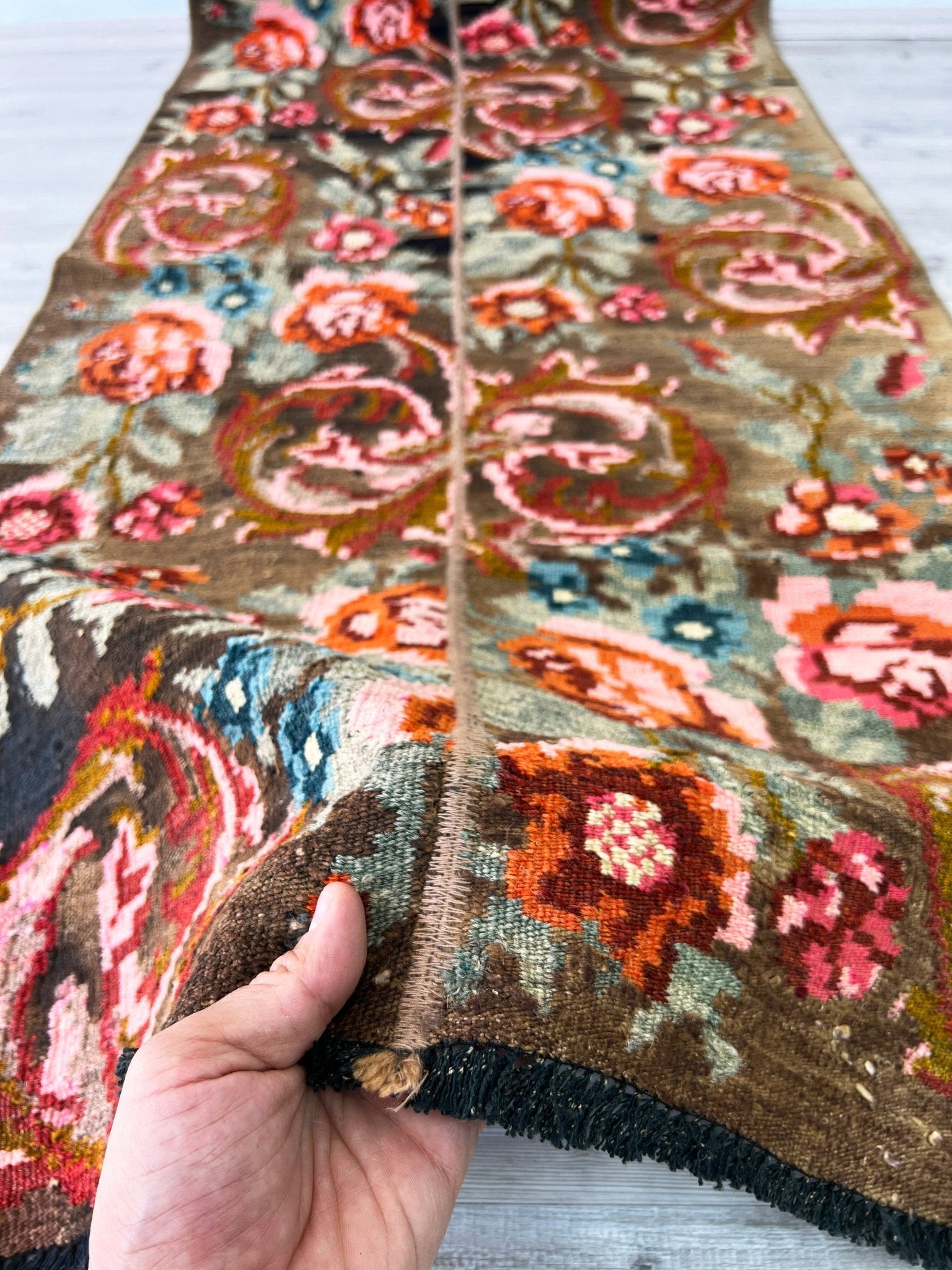 Moldovan rose runner kilim rug rug shop berkeley, palo alto. Buy kilim rug online free shipping. Oriental rug shop los altos.