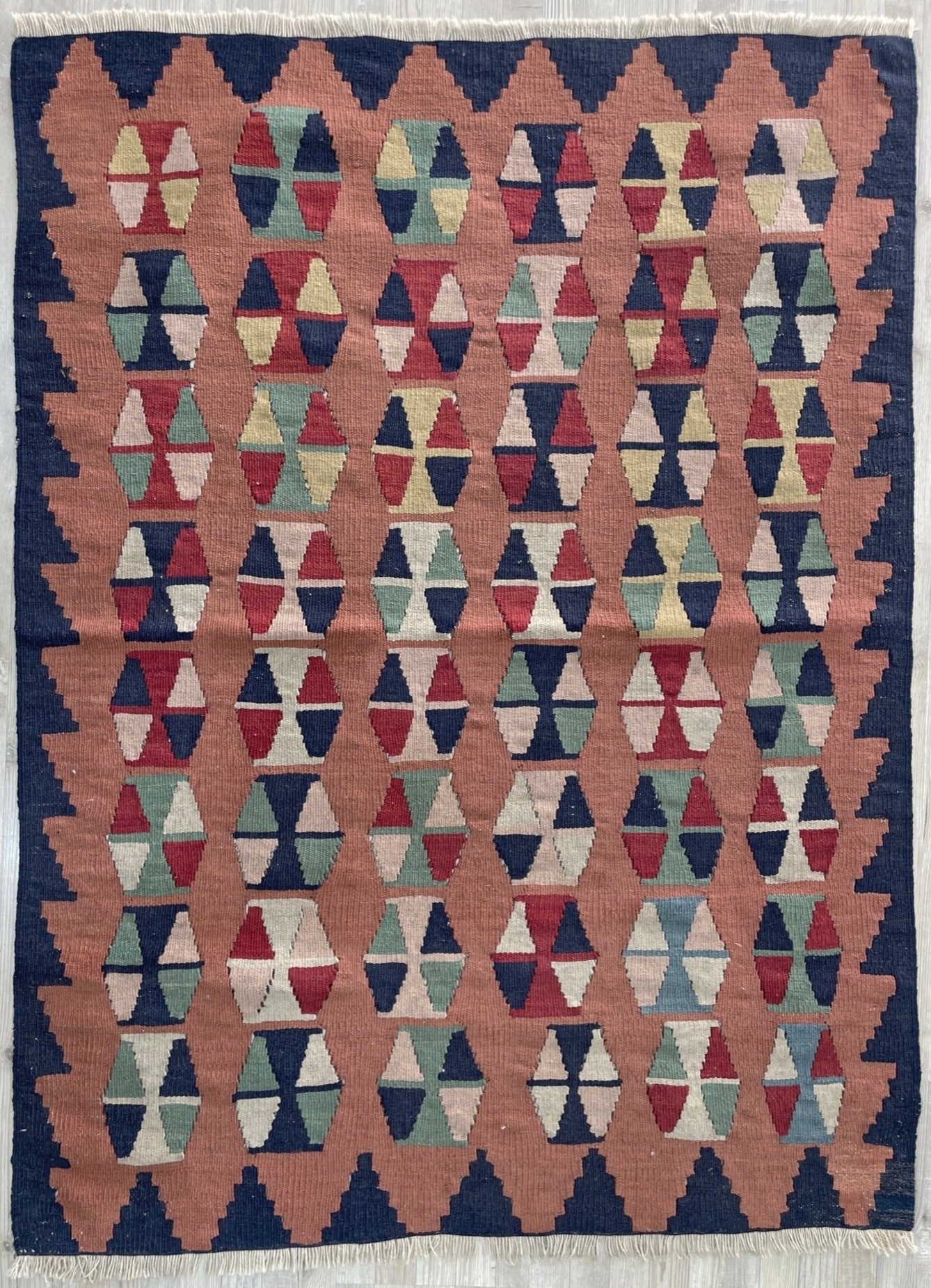 Semdinli Rugs Denizli Kilim • Handmade Vintage Turkish Rug Small Sized – INDIGO Rugs