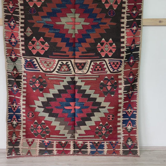 antiqua vintage anatolian kilim rug for living dining room kitchen entryway