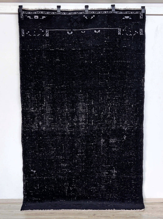 black handmade wool runner turkish rug oriental rug shopping san francisco bay area palo alto berkeley