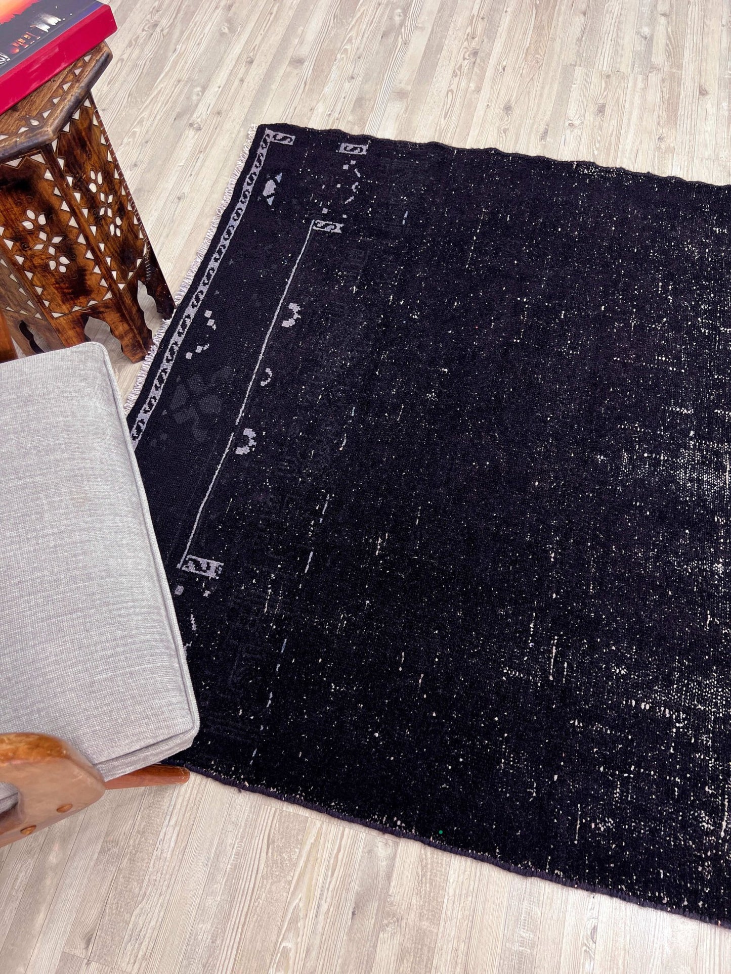 black handmade wool runner turkish rug oriental rug shopping san francisco bay area palo alto berkeley