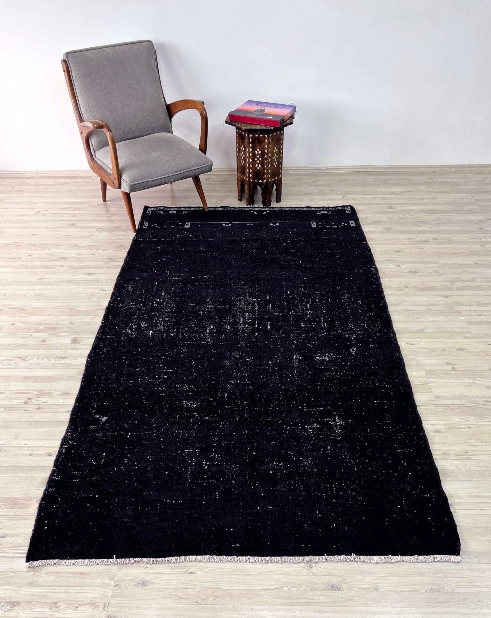 black handmade wool runner turkish rug oriental rug shopping san francisco bay area palo alto berkeley