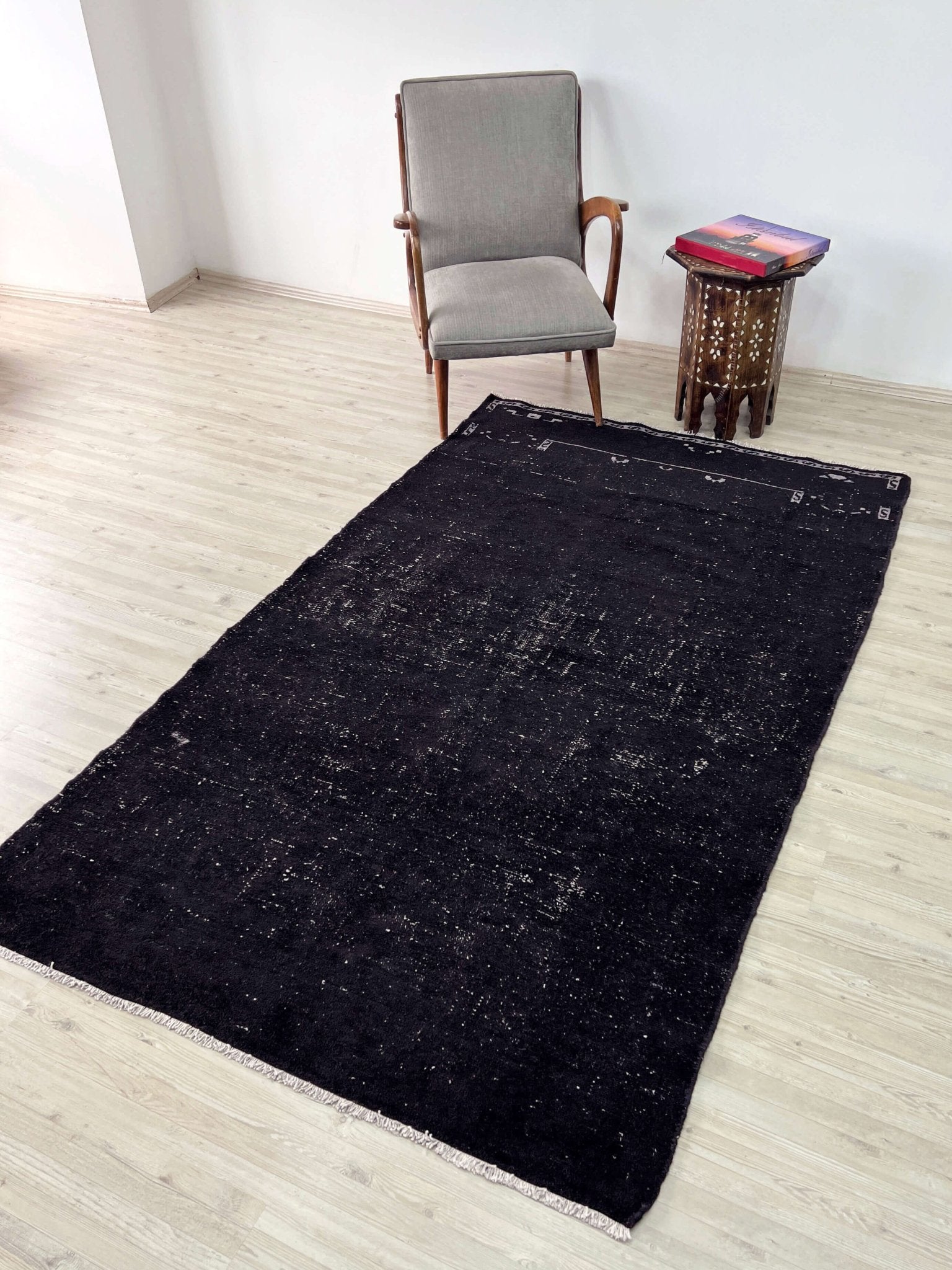 black handmade wool runner turkish rug oriental rug shopping san francisco bay area palo alto berkeley