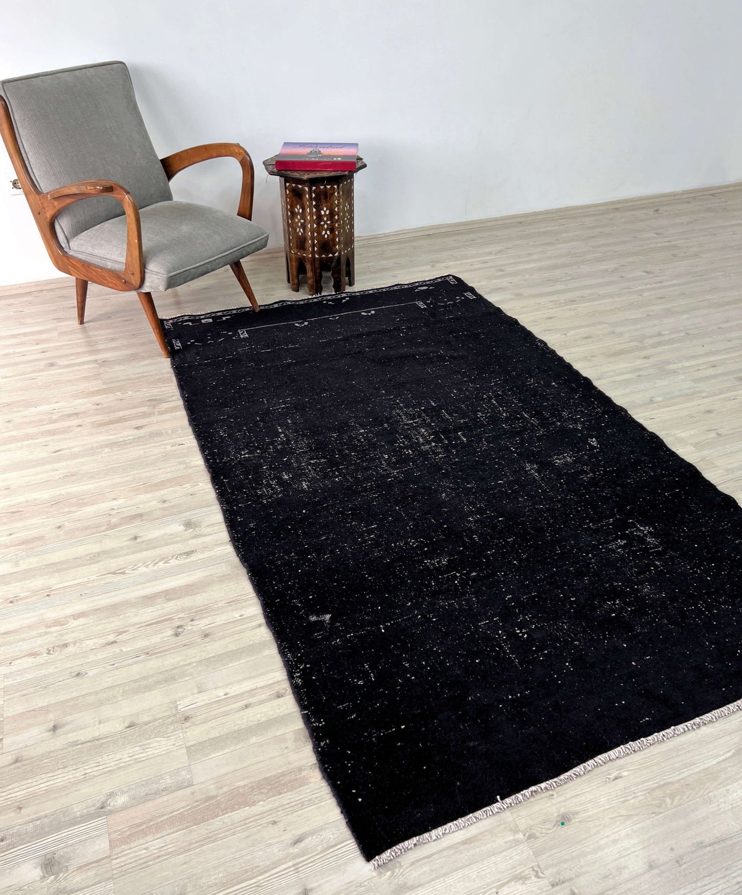black handmade wool runner turkish rug oriental rug shopping san francisco bay area palo alto berkeley