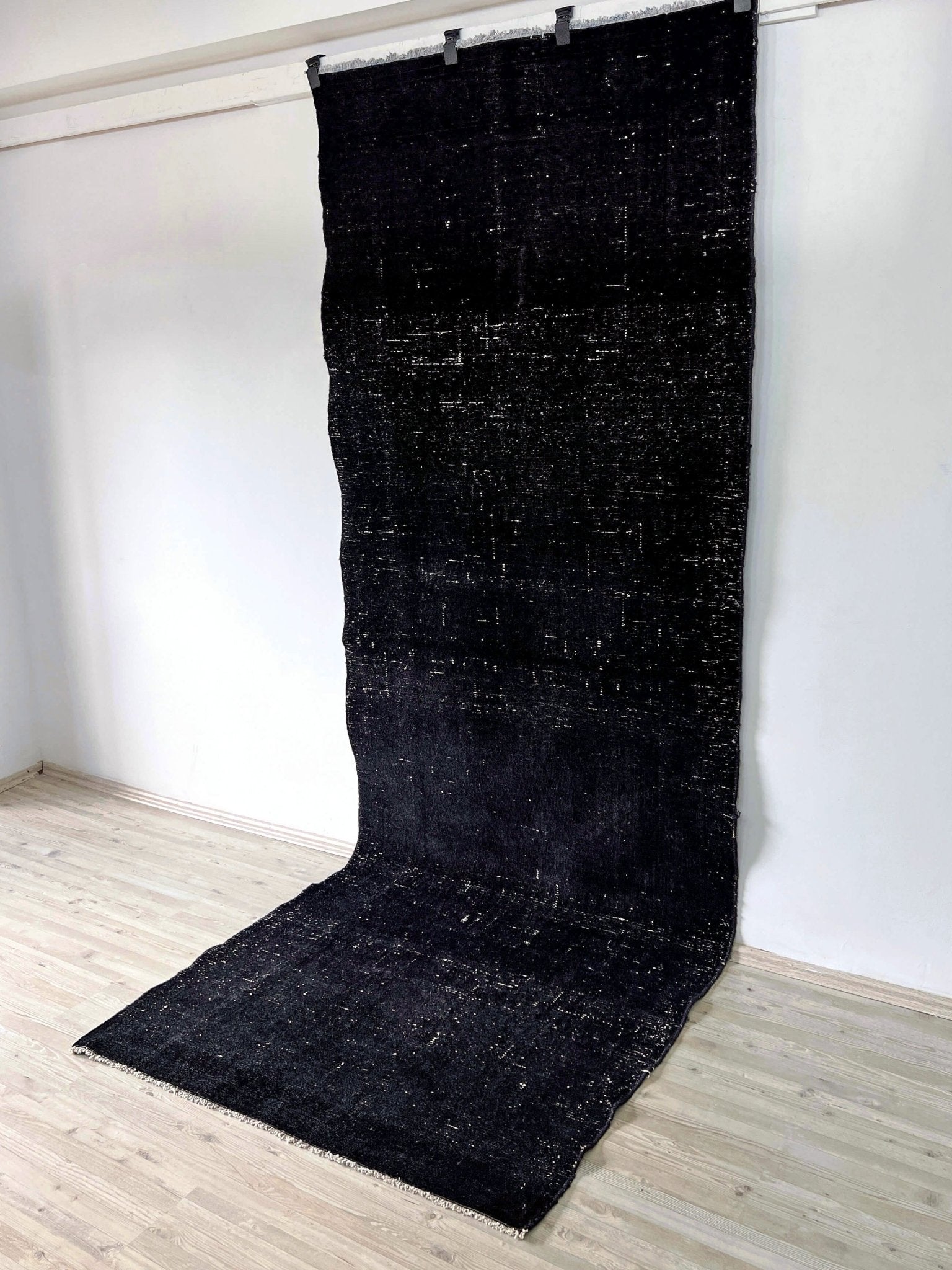 black handmade wool runner turkish rug oriental rug shopping san francisco bay area palo alto berkeley