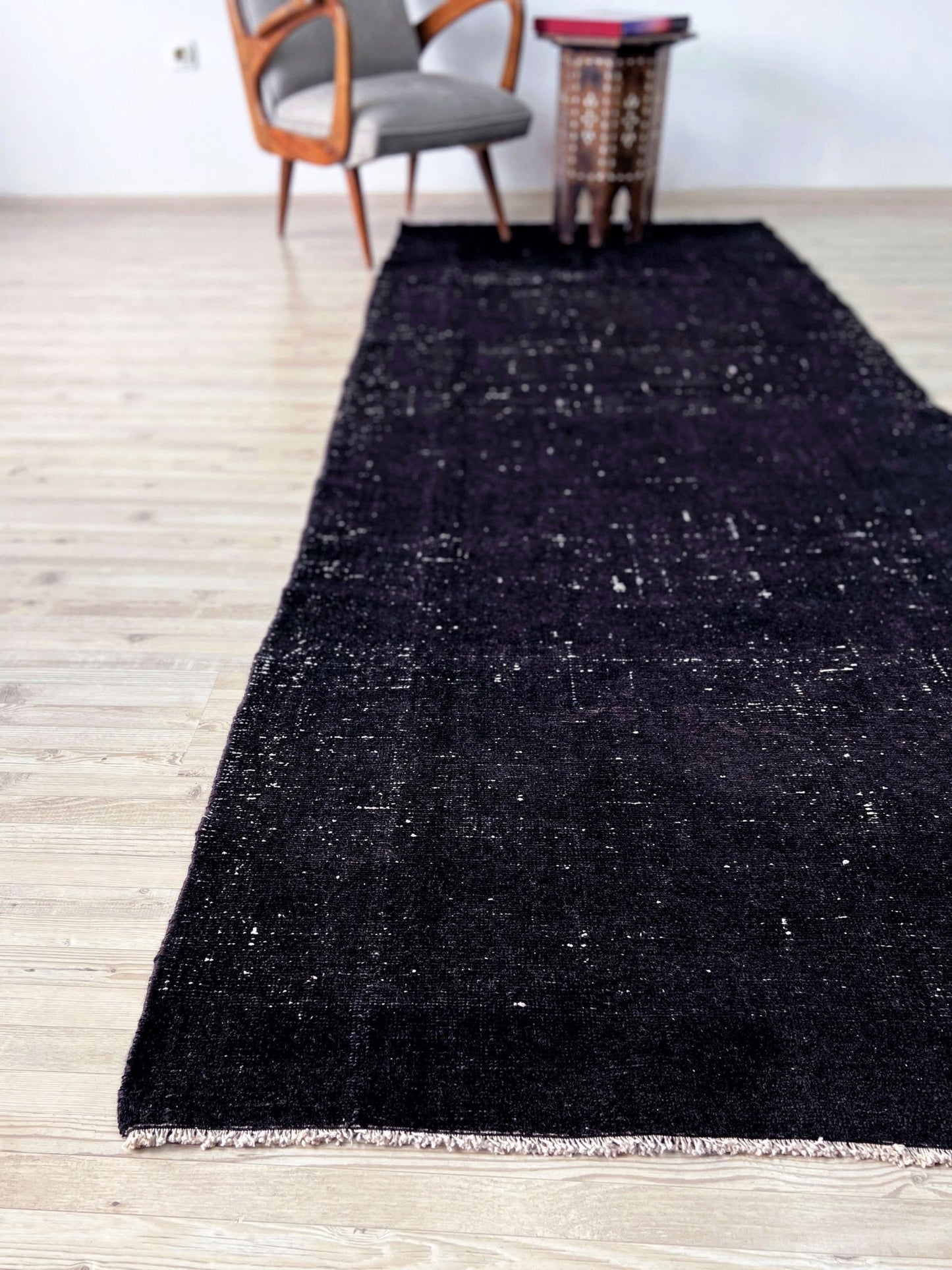 black handmade wool runner turkish rug oriental rug shopping san francisco bay area palo alto berkeley